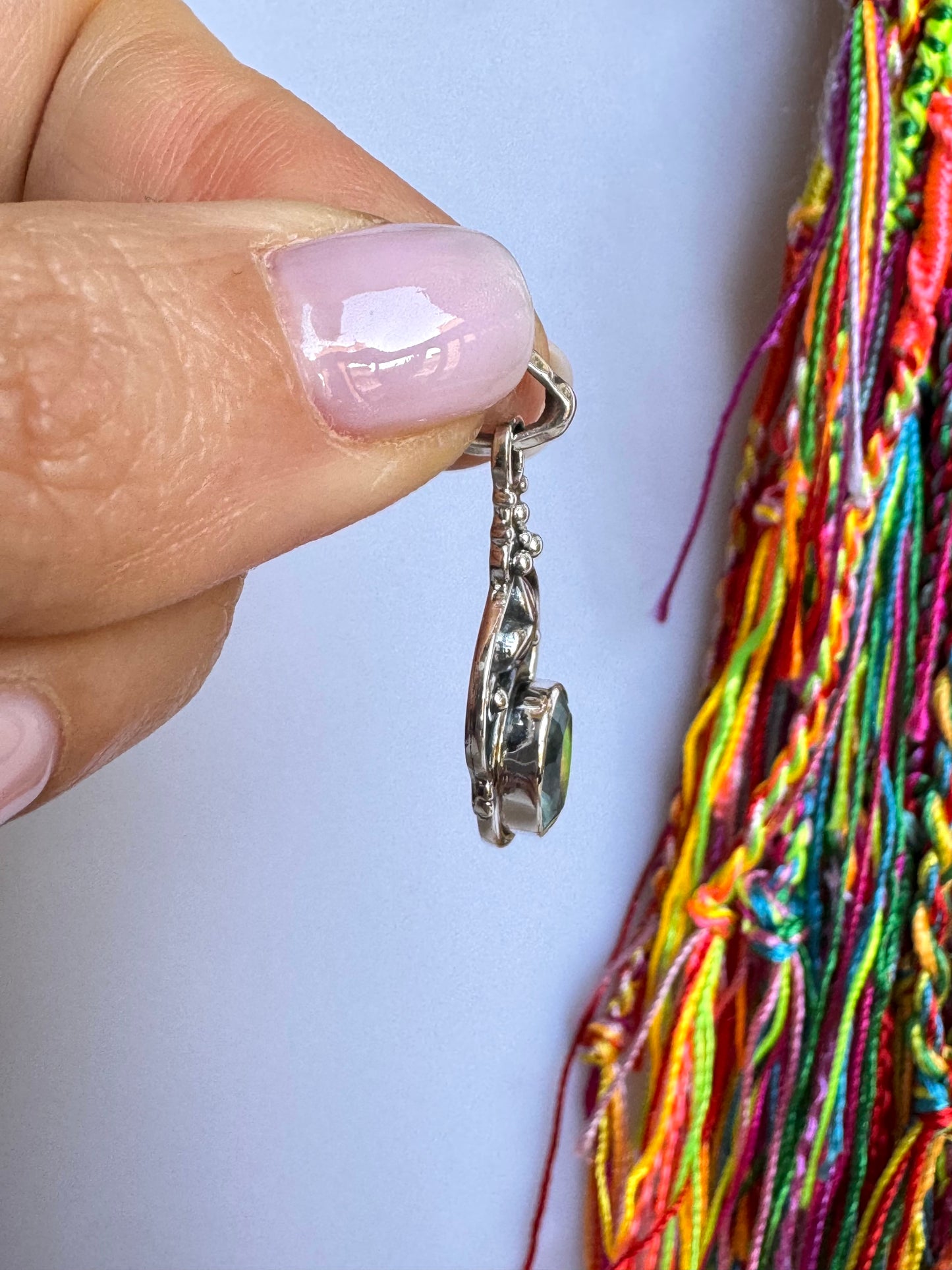 Ciondolo argento 925 acquamarina V17