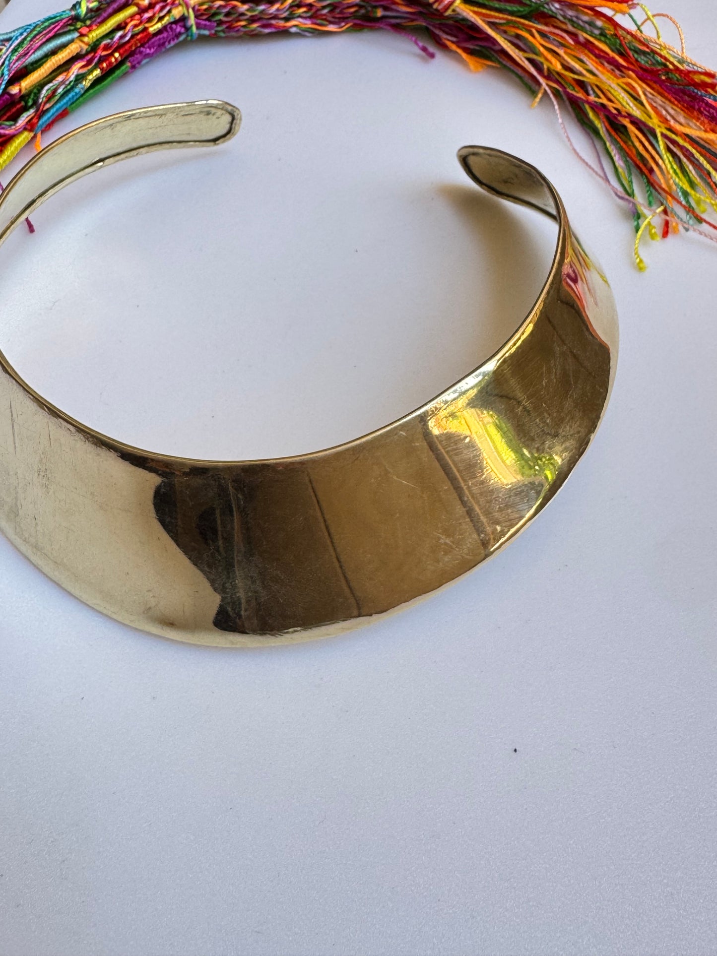 Collarino dorato alto liscio