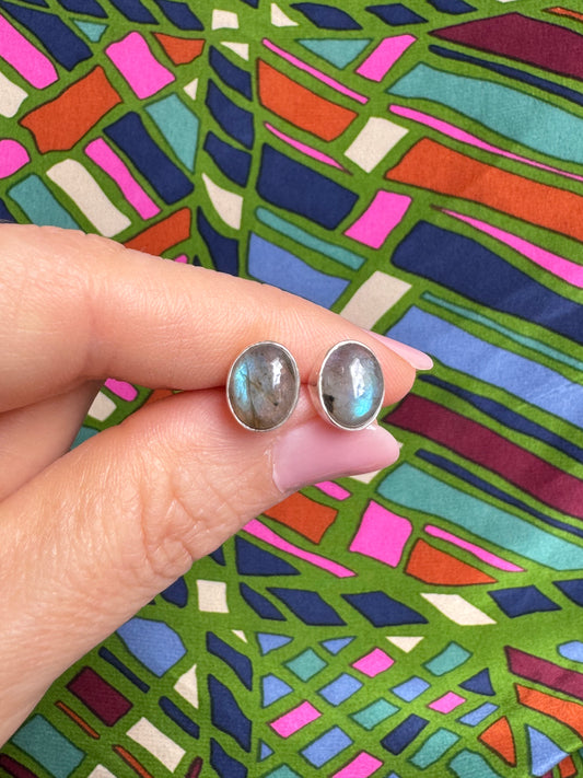 925 labradorite silver earrings