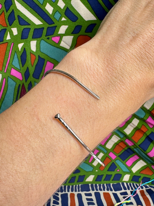 Steel nail bracelet