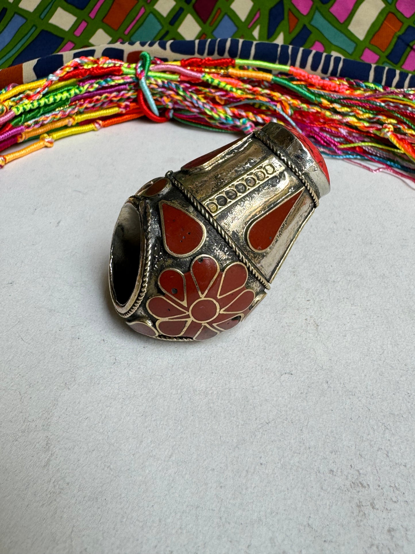 Large antique vintage red seal ring