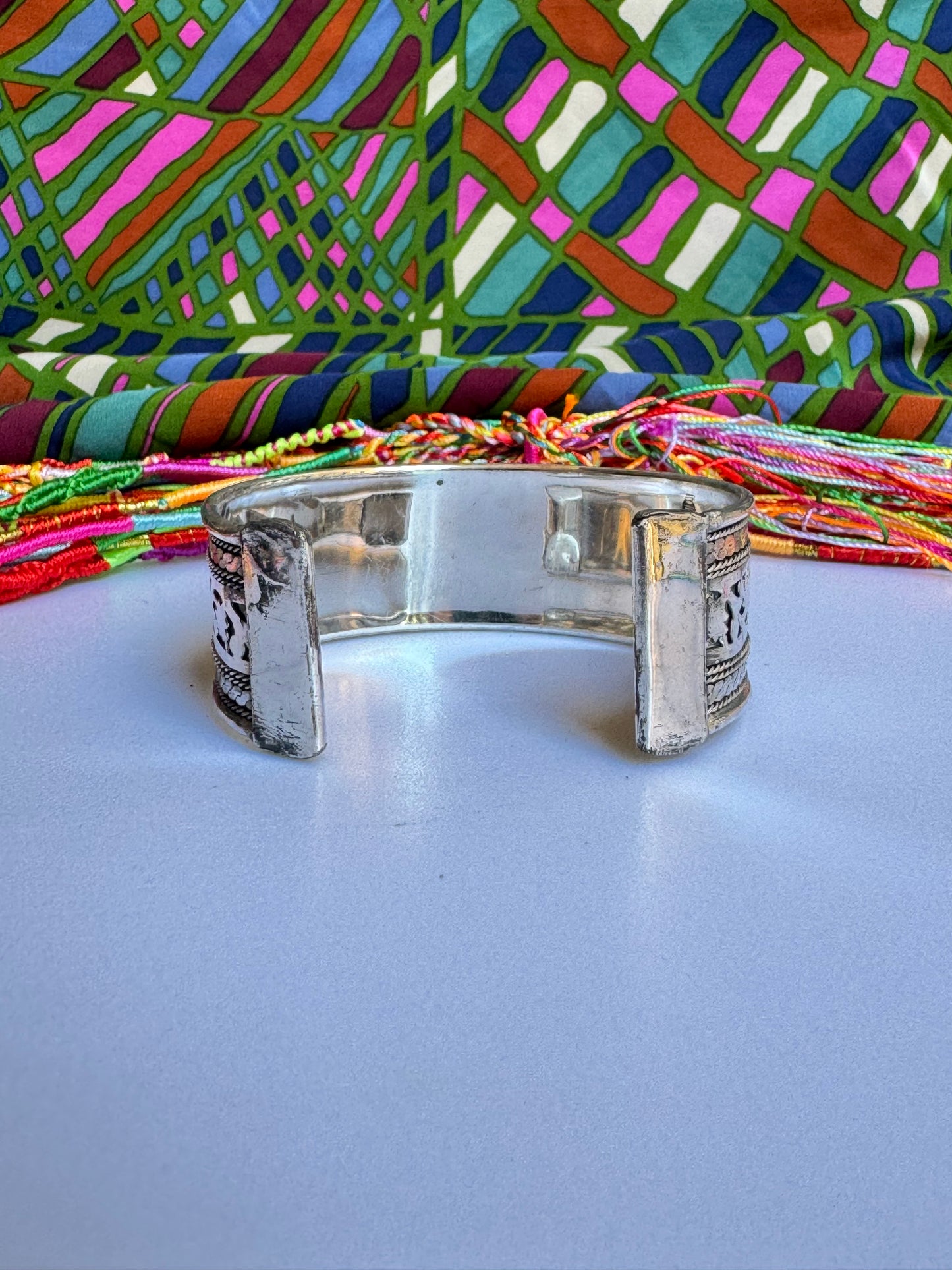 Silver bangle bracelet