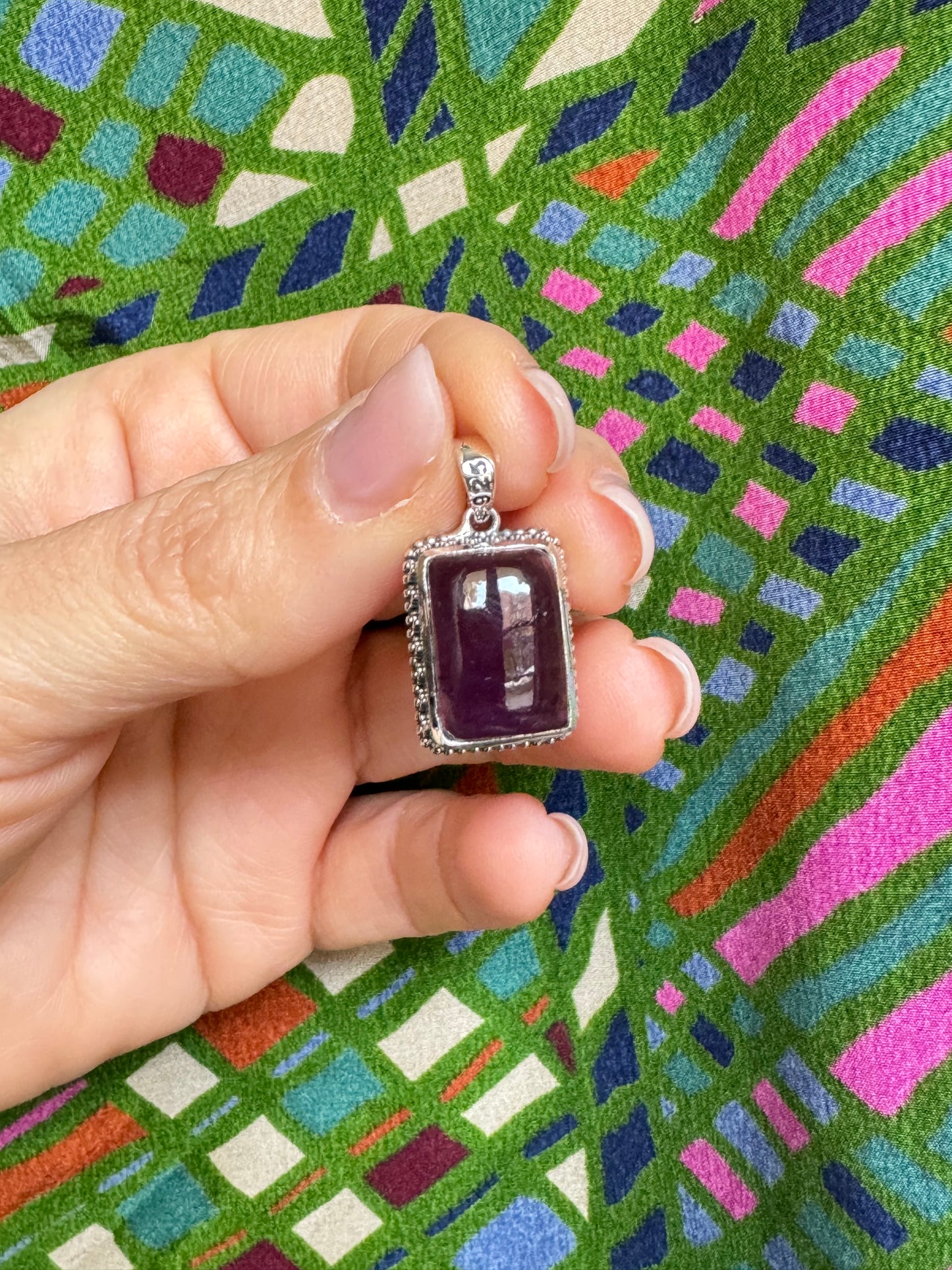 Amethyst 925 silver pendant