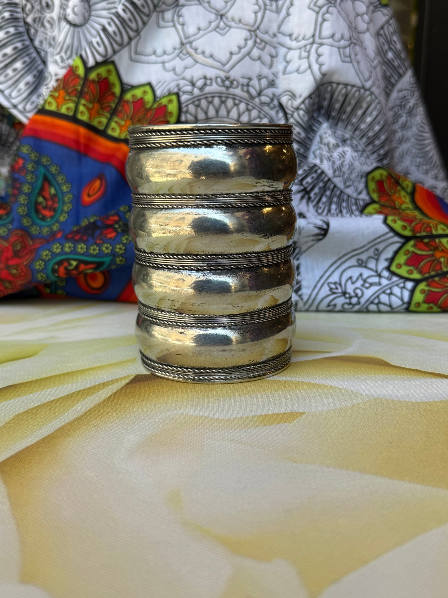 Silver bangle bracelet 9