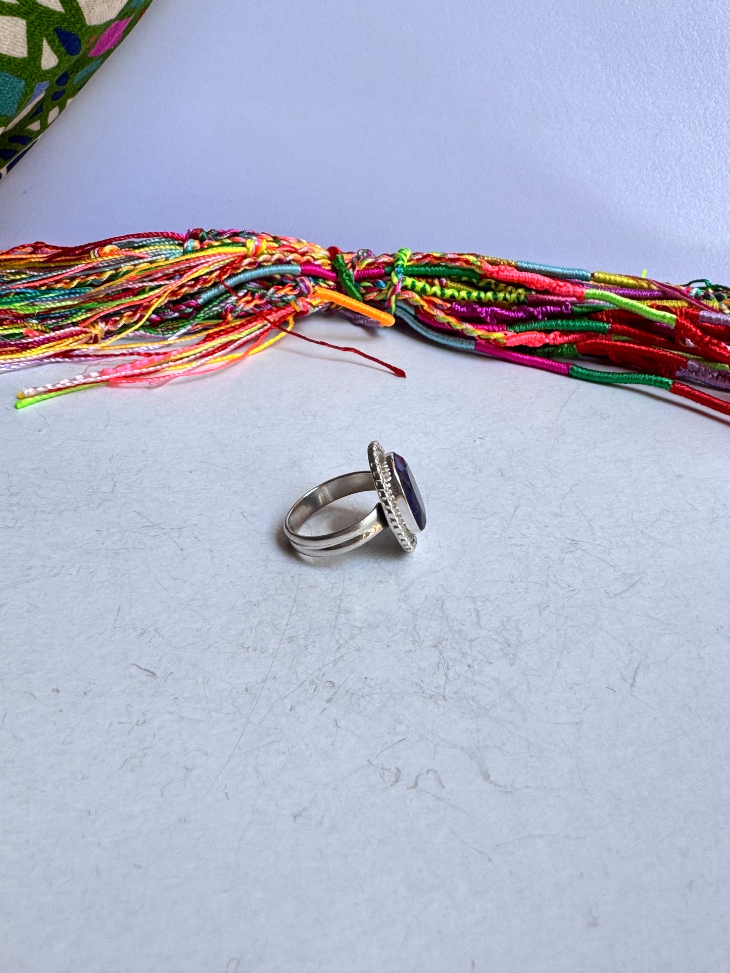 Anello argento 925 radice di zaffiro misura 16/17 - 28UM