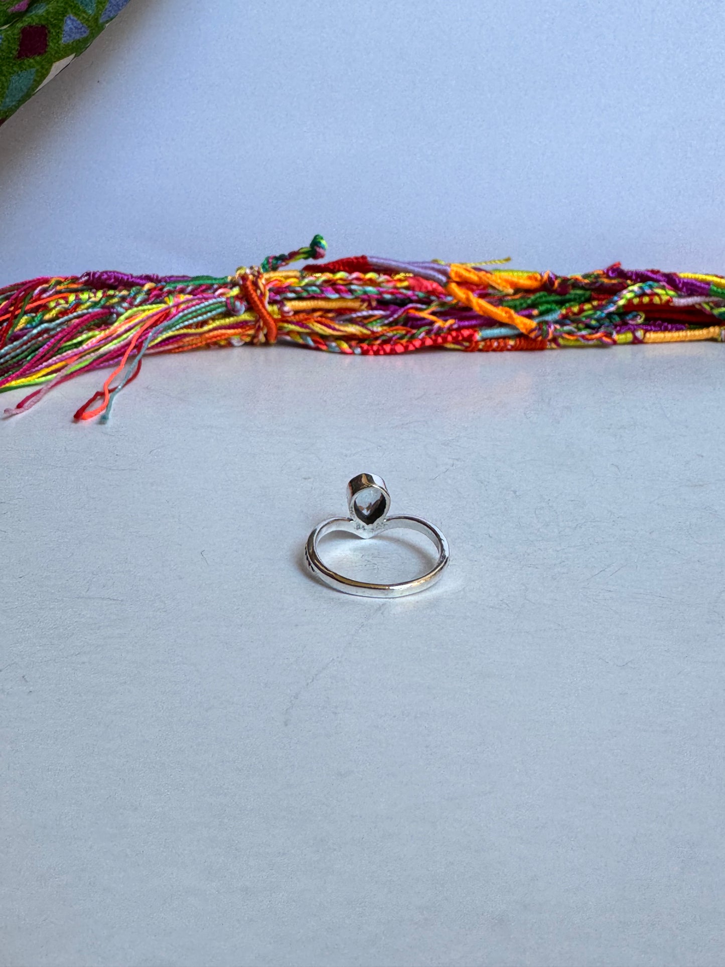 Anello argento 925 acquamarina misura 11 - 8UM