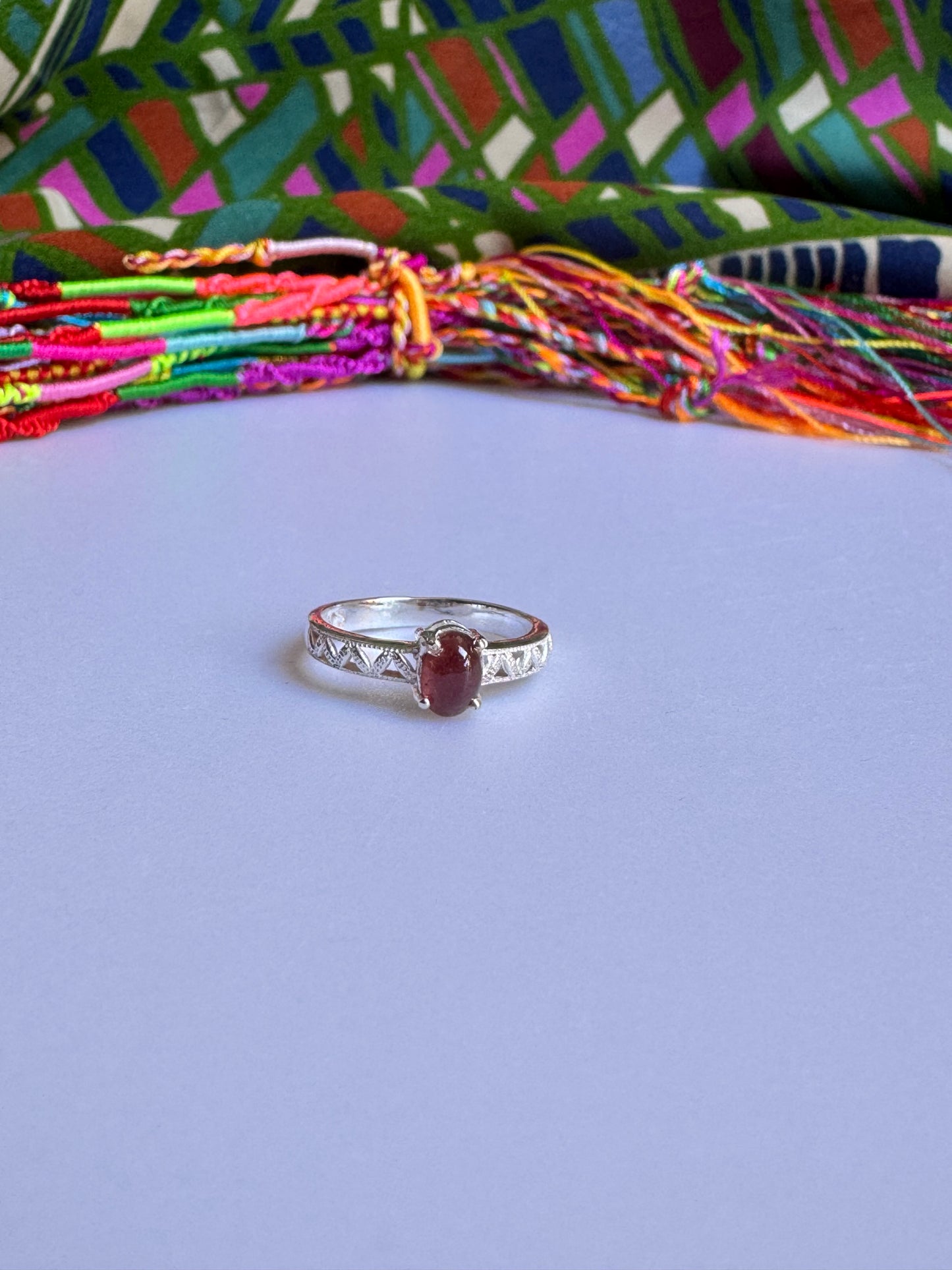 925 Silber Turmalin Ring Größe 17 - TA13