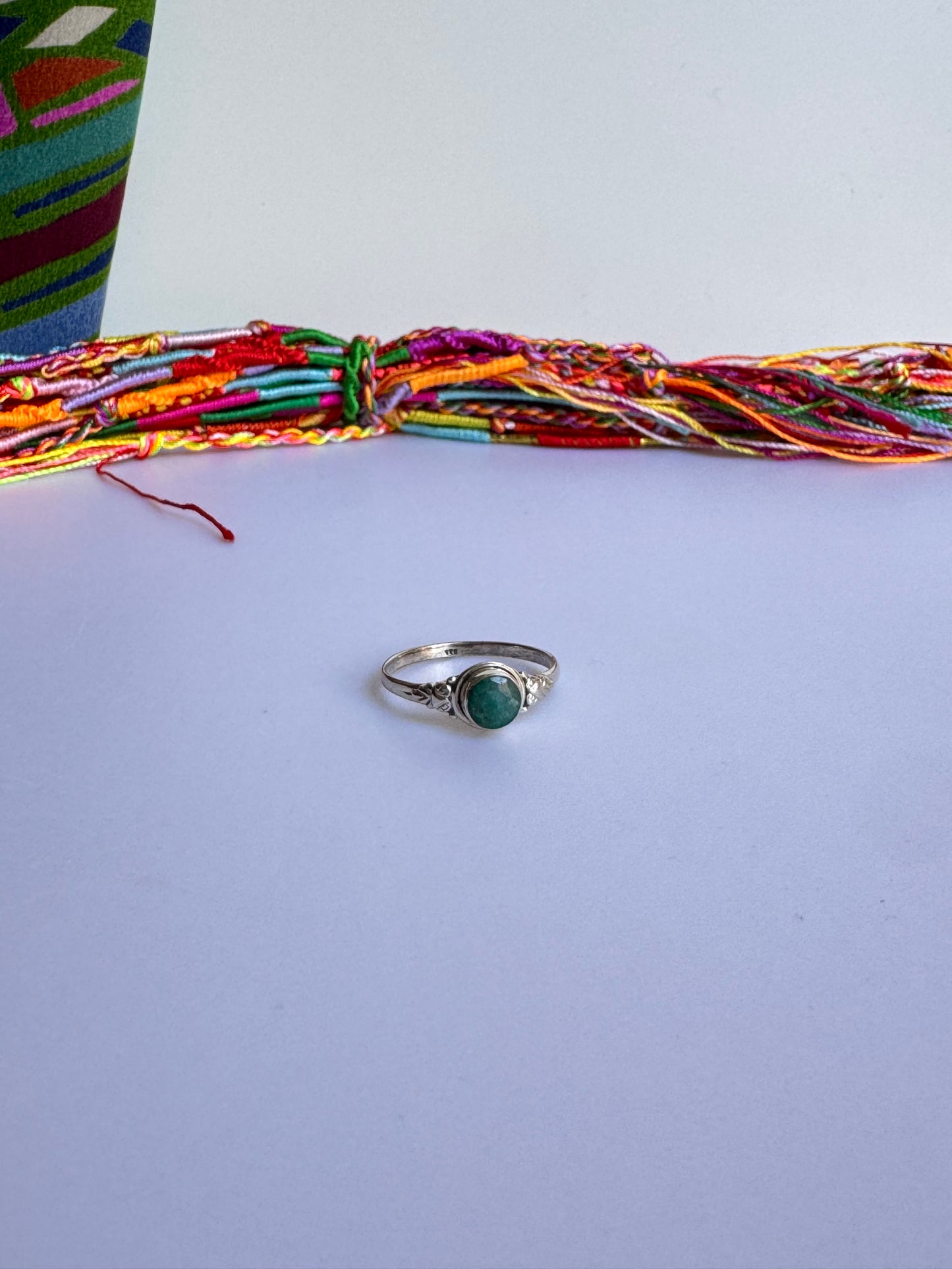Anello argento 925 radice di smeraldo misura 22 1WE