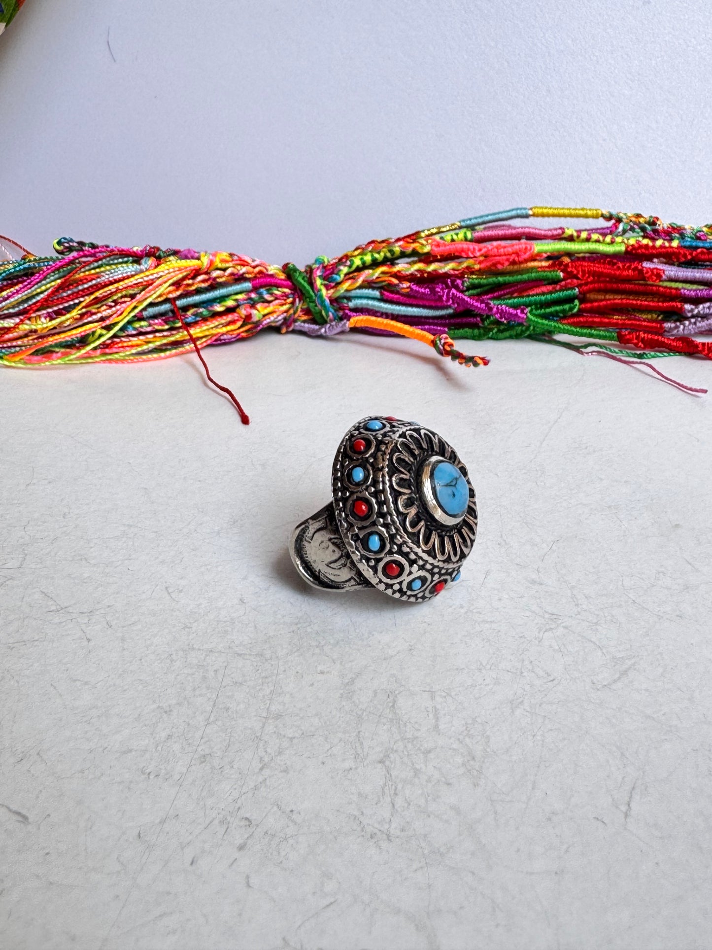 Anello vintage howlite misura 19