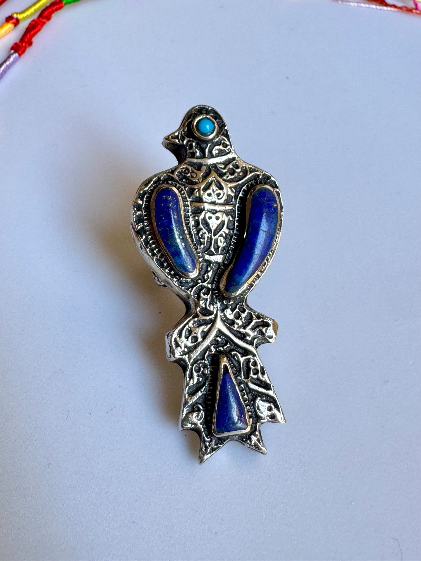 Antique vintage lapis lazuli hard stone ring