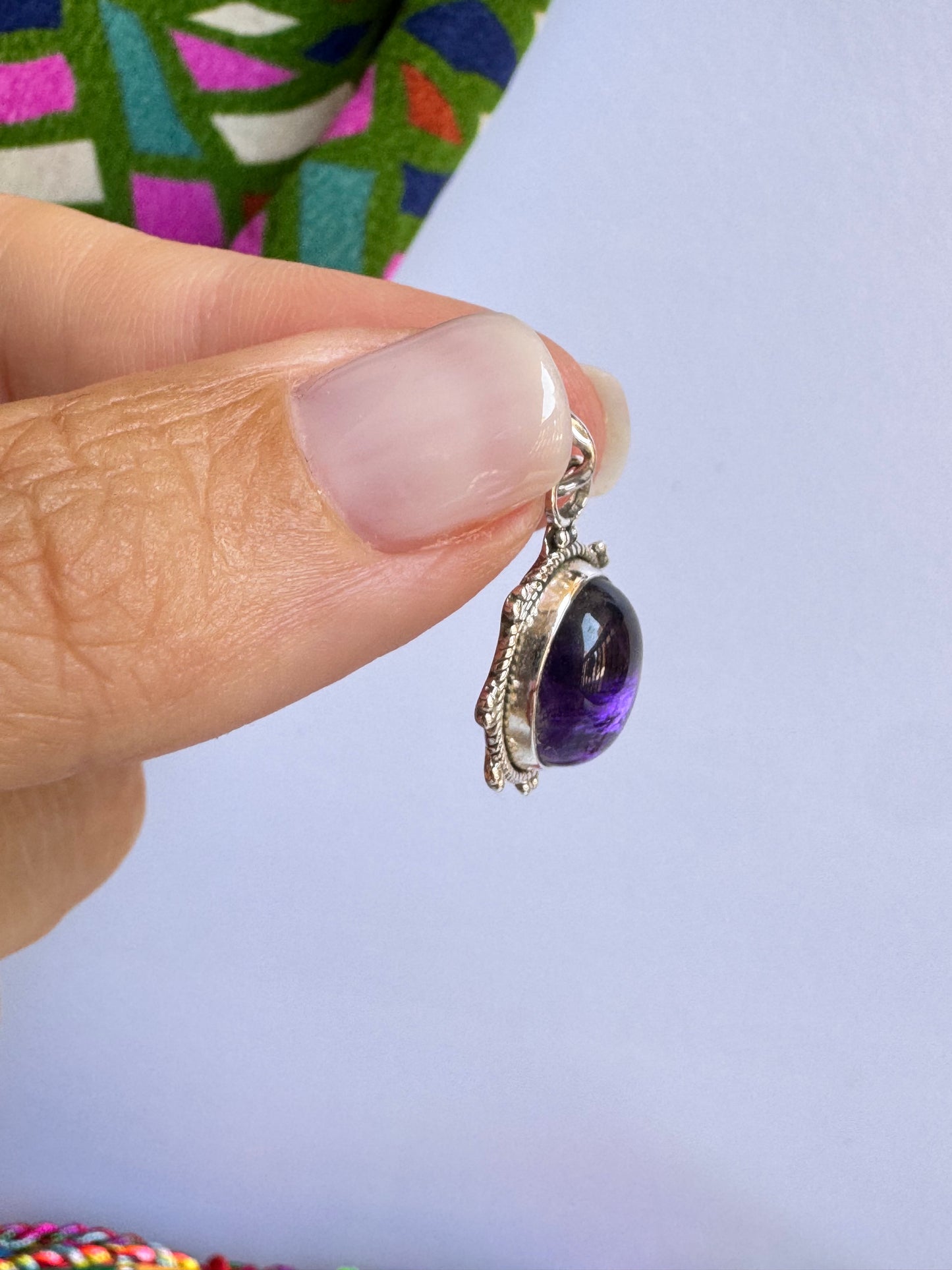 Ciondolo argento 925 ametista 45K