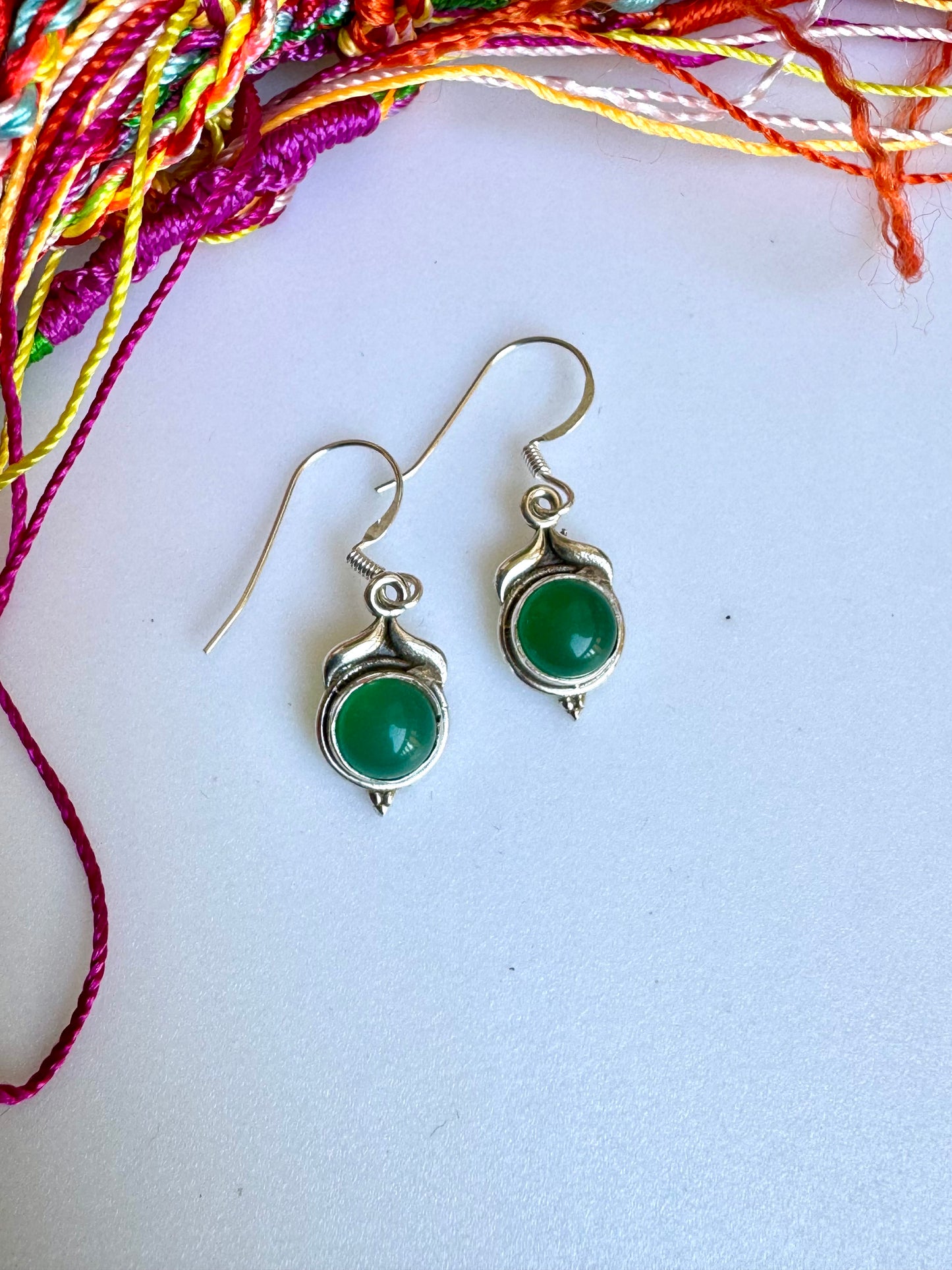 Orecchini argento925 onice verde