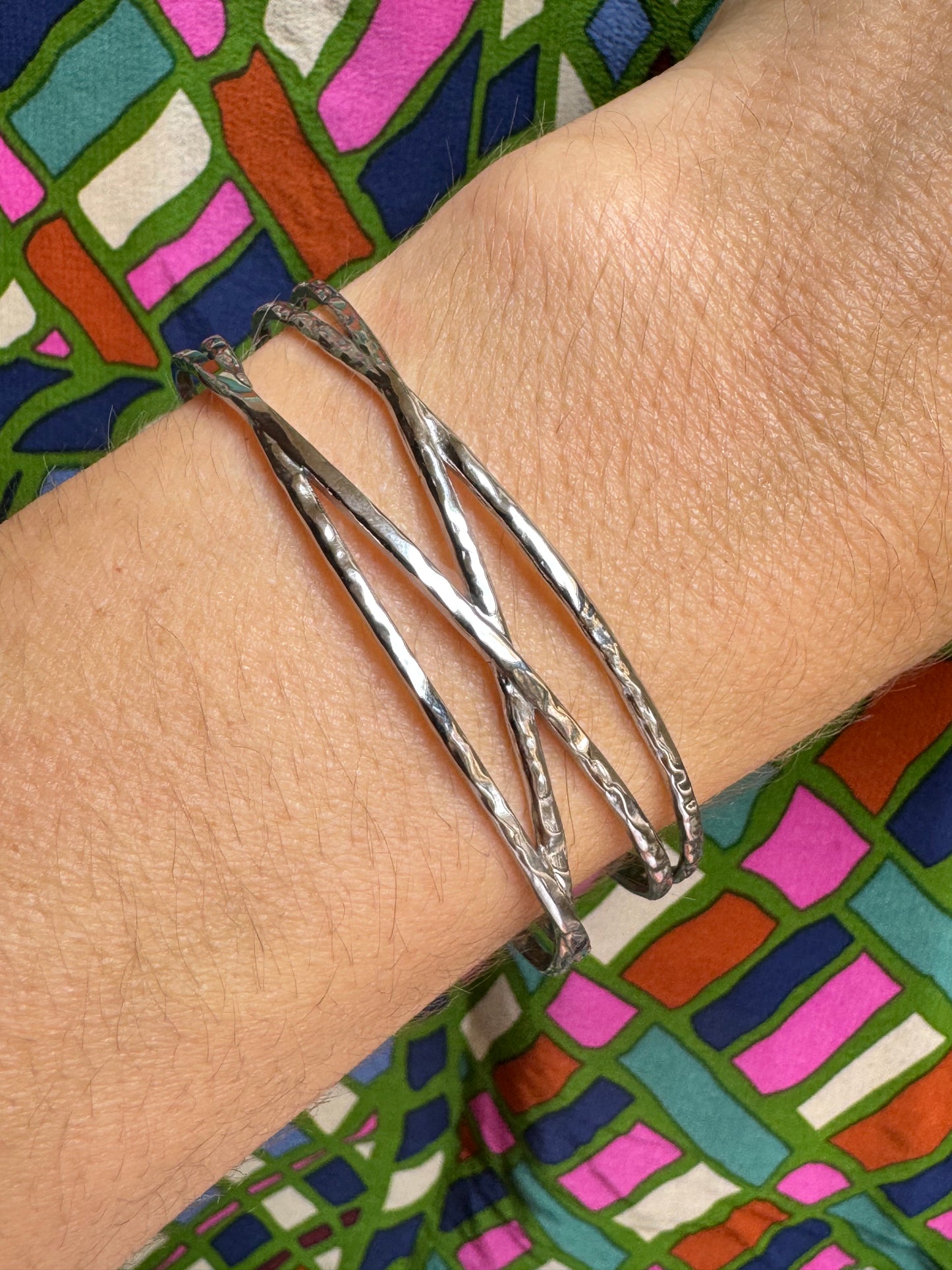 Steel braided bracelet