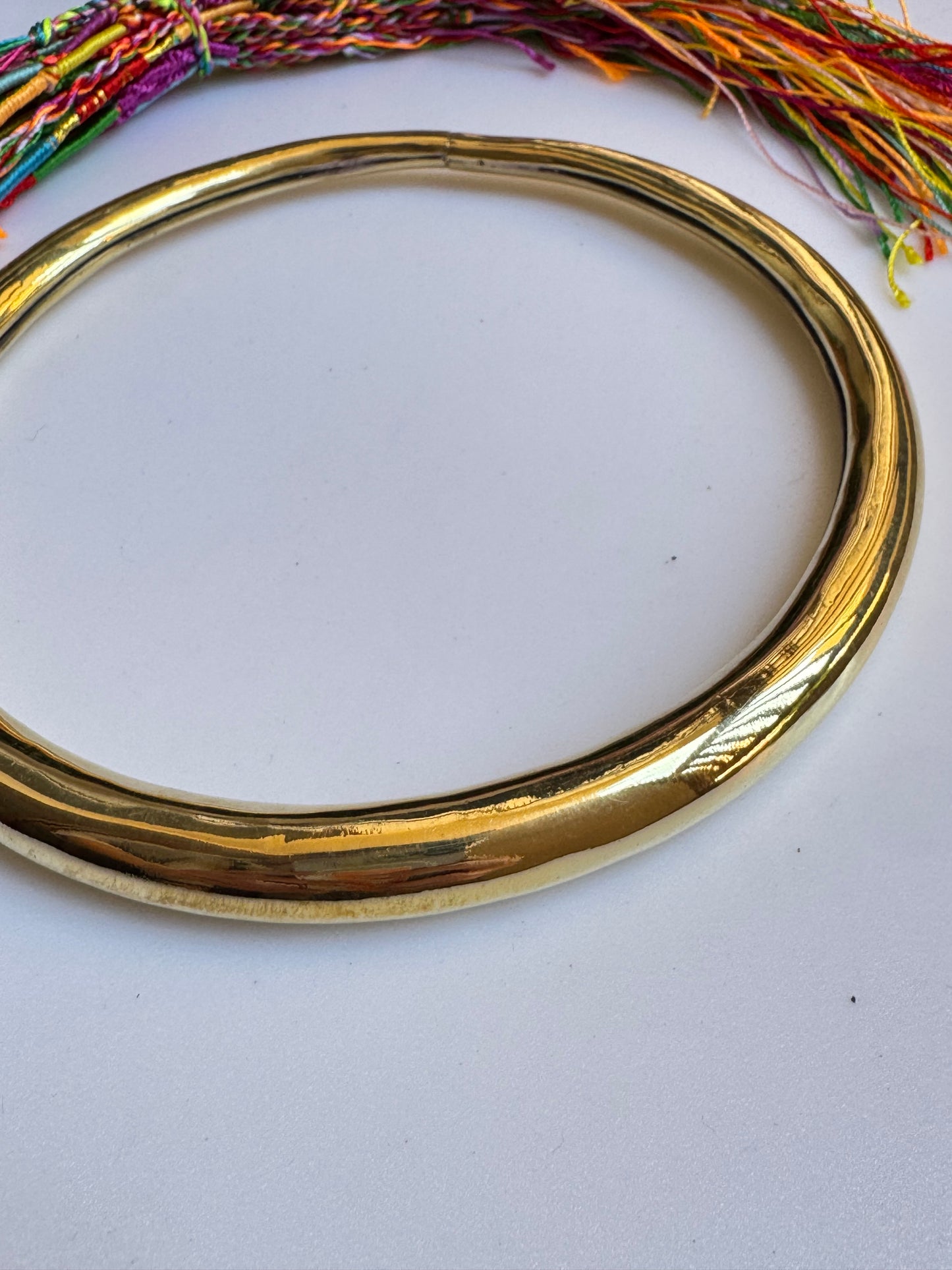 Collarino dorato doppio liscio