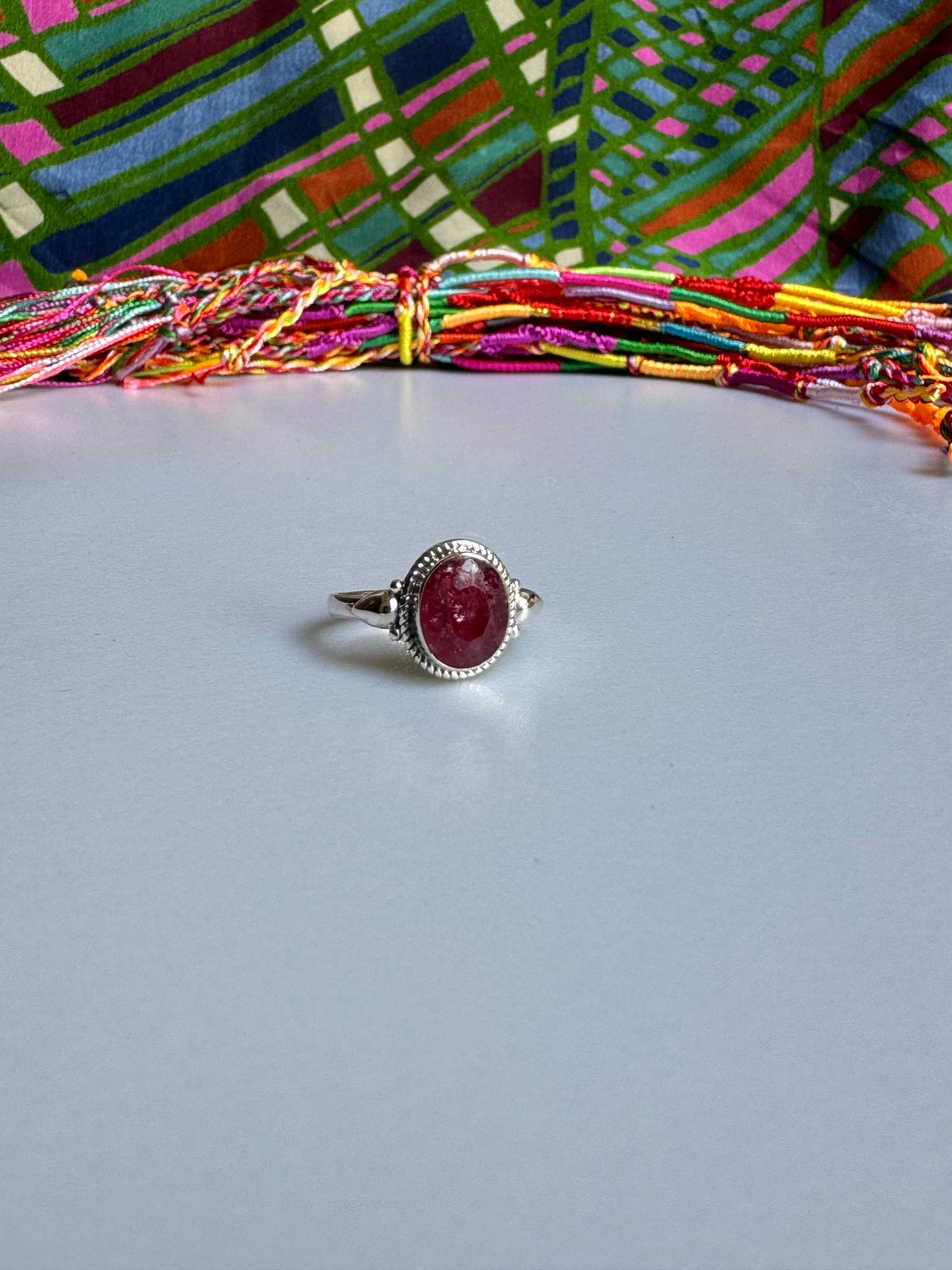 Ring silver925 ruby ​​root E89