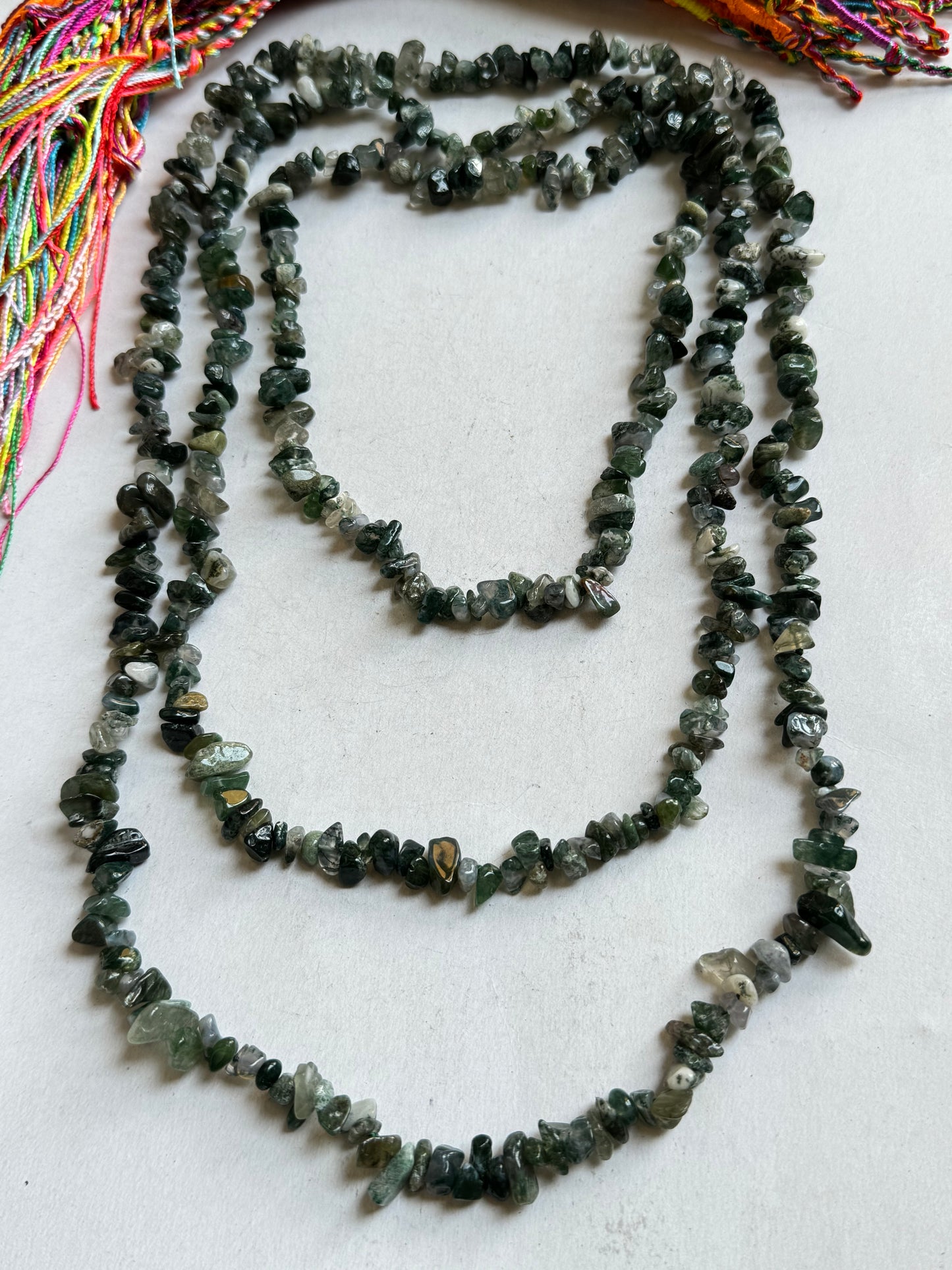 Green chips necklace