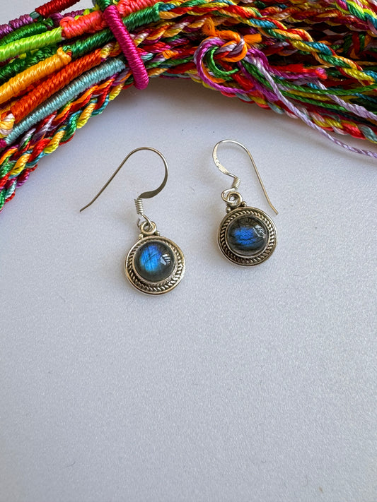 925 labradorite silver earrings