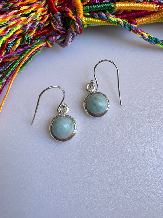 925 silver larimar earrings R35