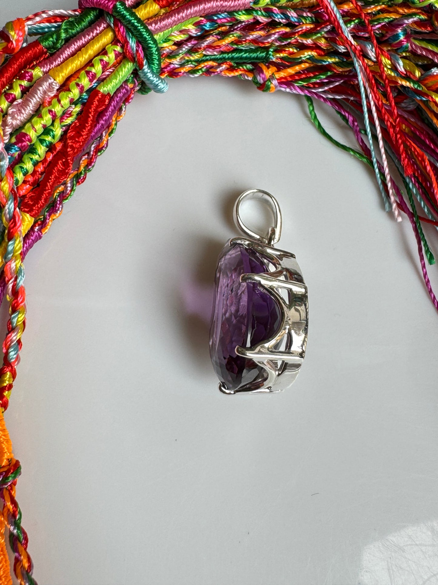 Amethyst 925 silver pendant