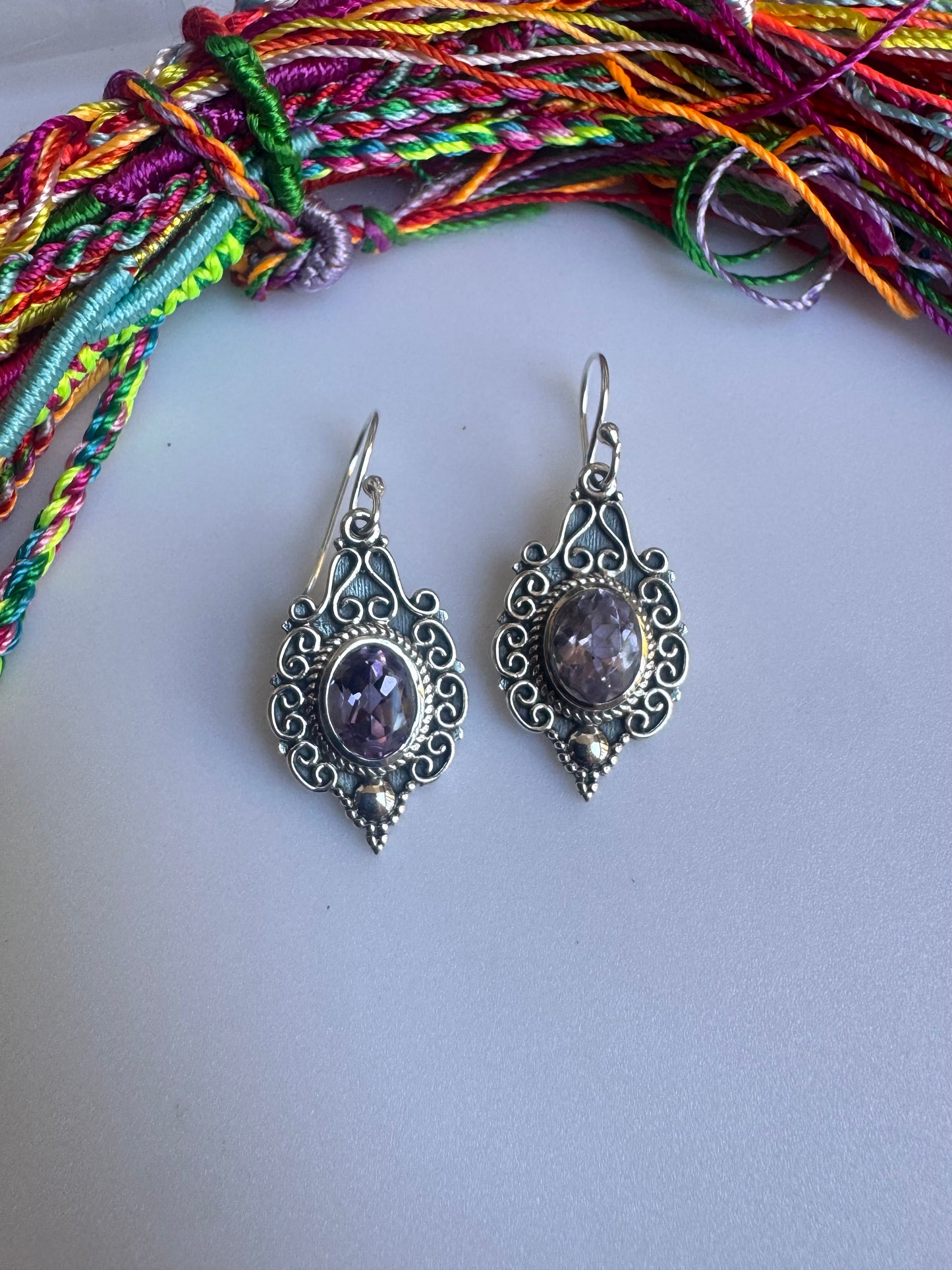 925 silver amethyst earrings R70