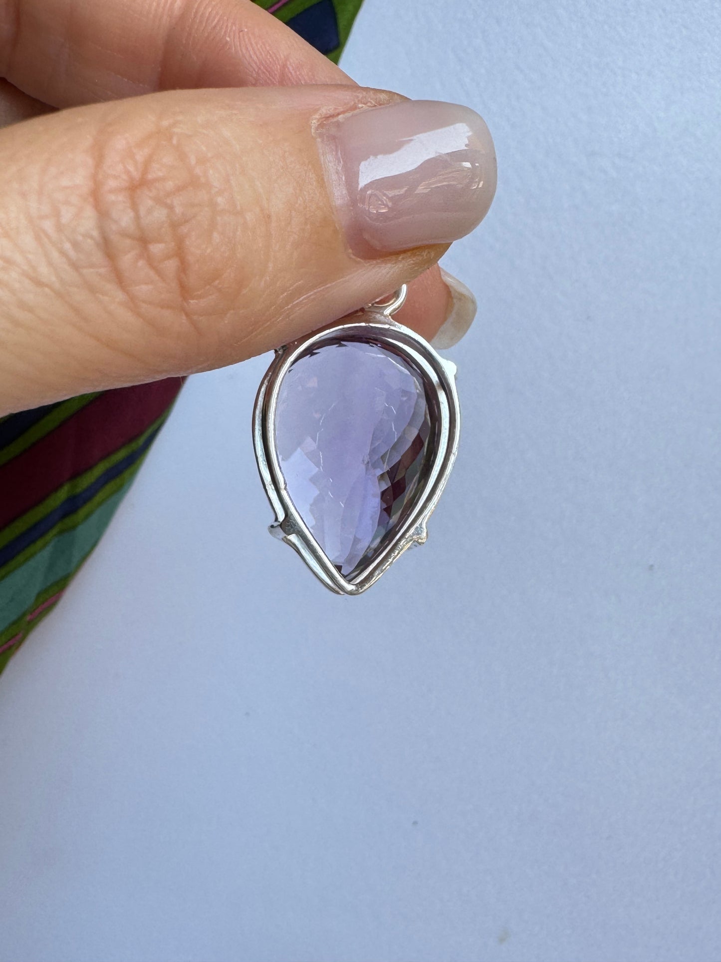 Ciondolo argento 925 ametista 23K
