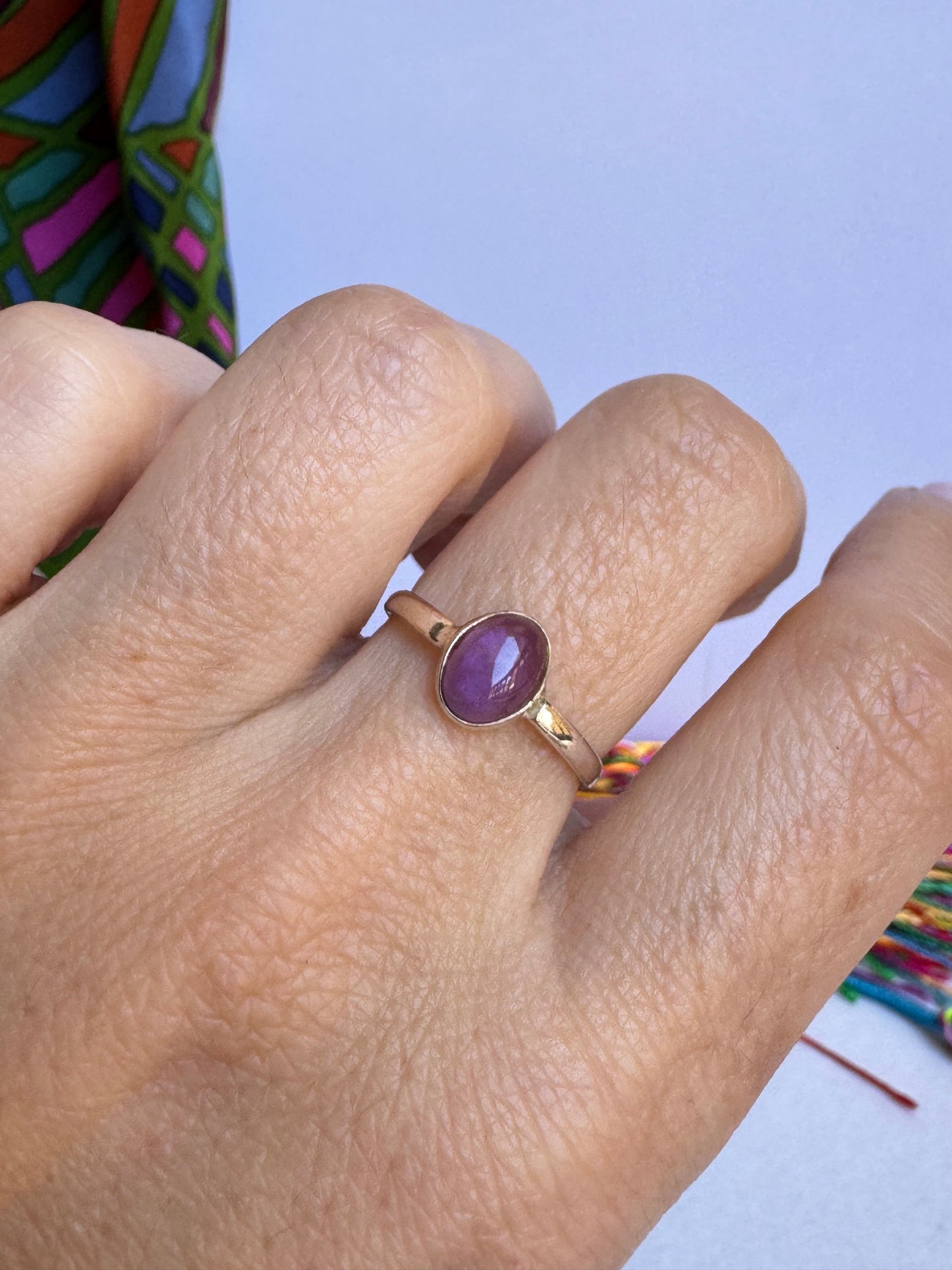 Anello argento 925 ametista misura 16 - 12WE