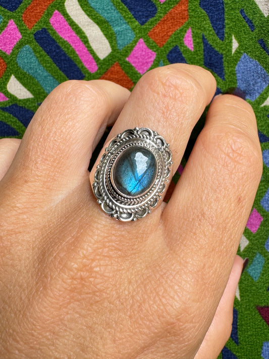 Labradorite Silver Ring E27