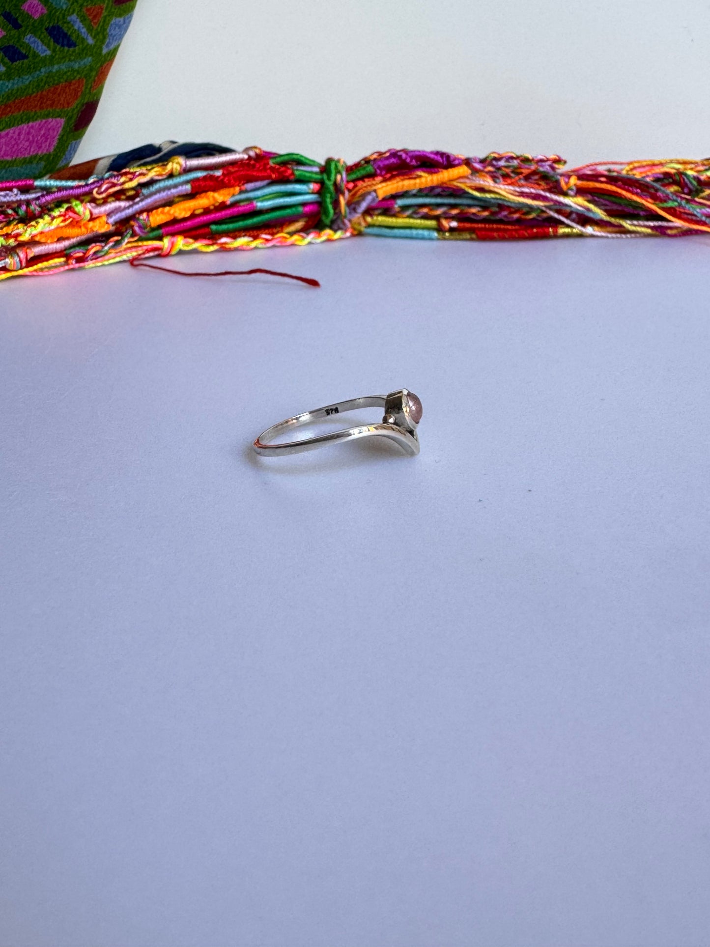 Anello argento 925 tormalina misura 14/15 - 22WE