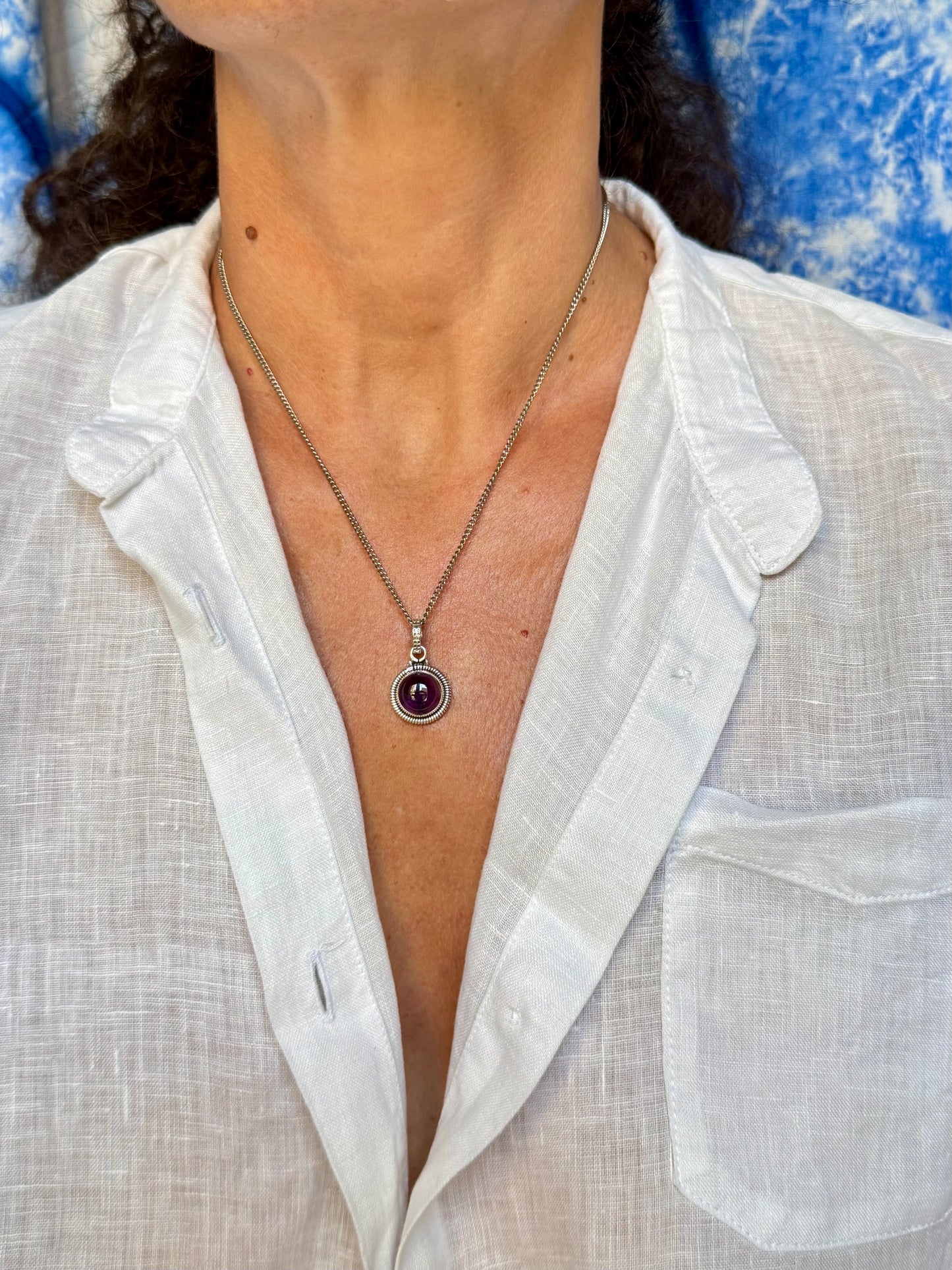 Ciondolo argento 925 ametista 51K
