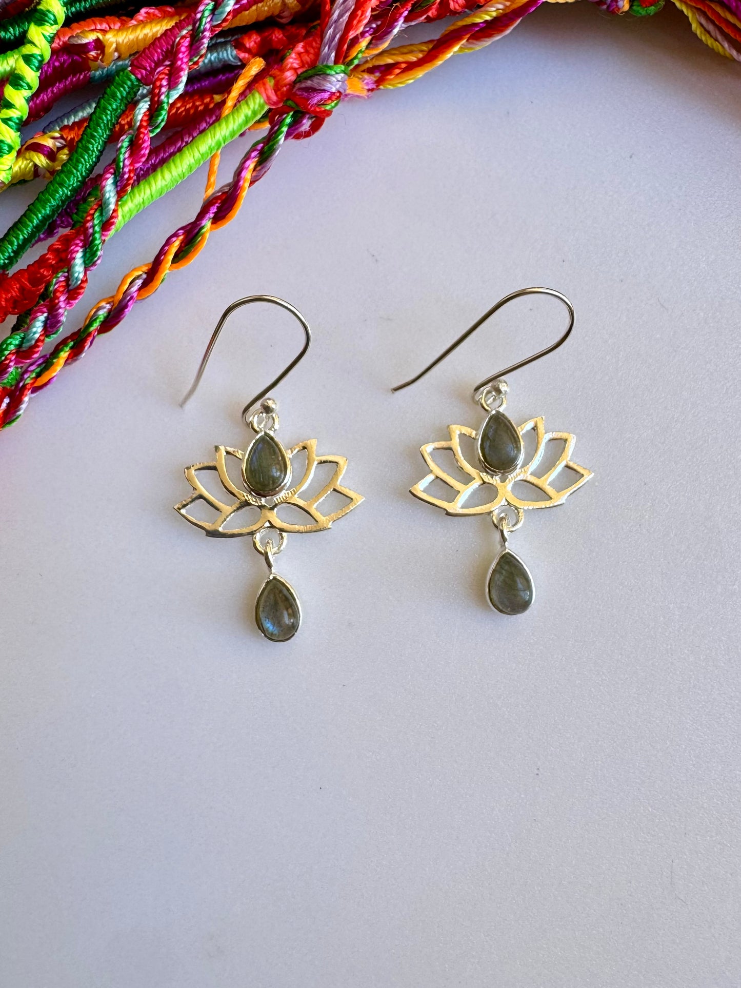 Orecchini argento 925 labradorite D36