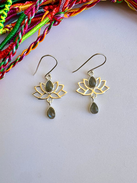 Orecchini argento 925 labradorite D36