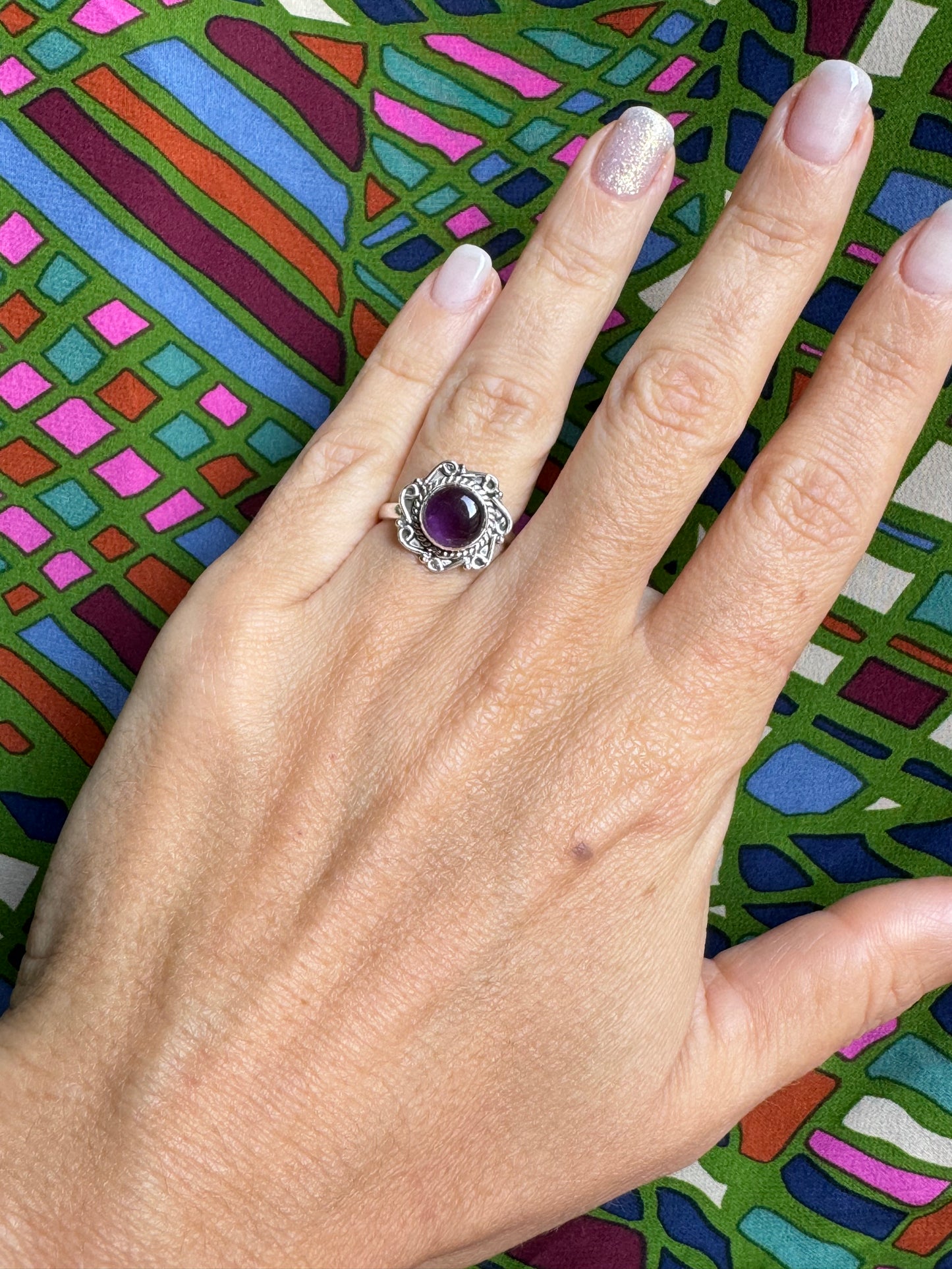 Amethyst Silver Ring Z6