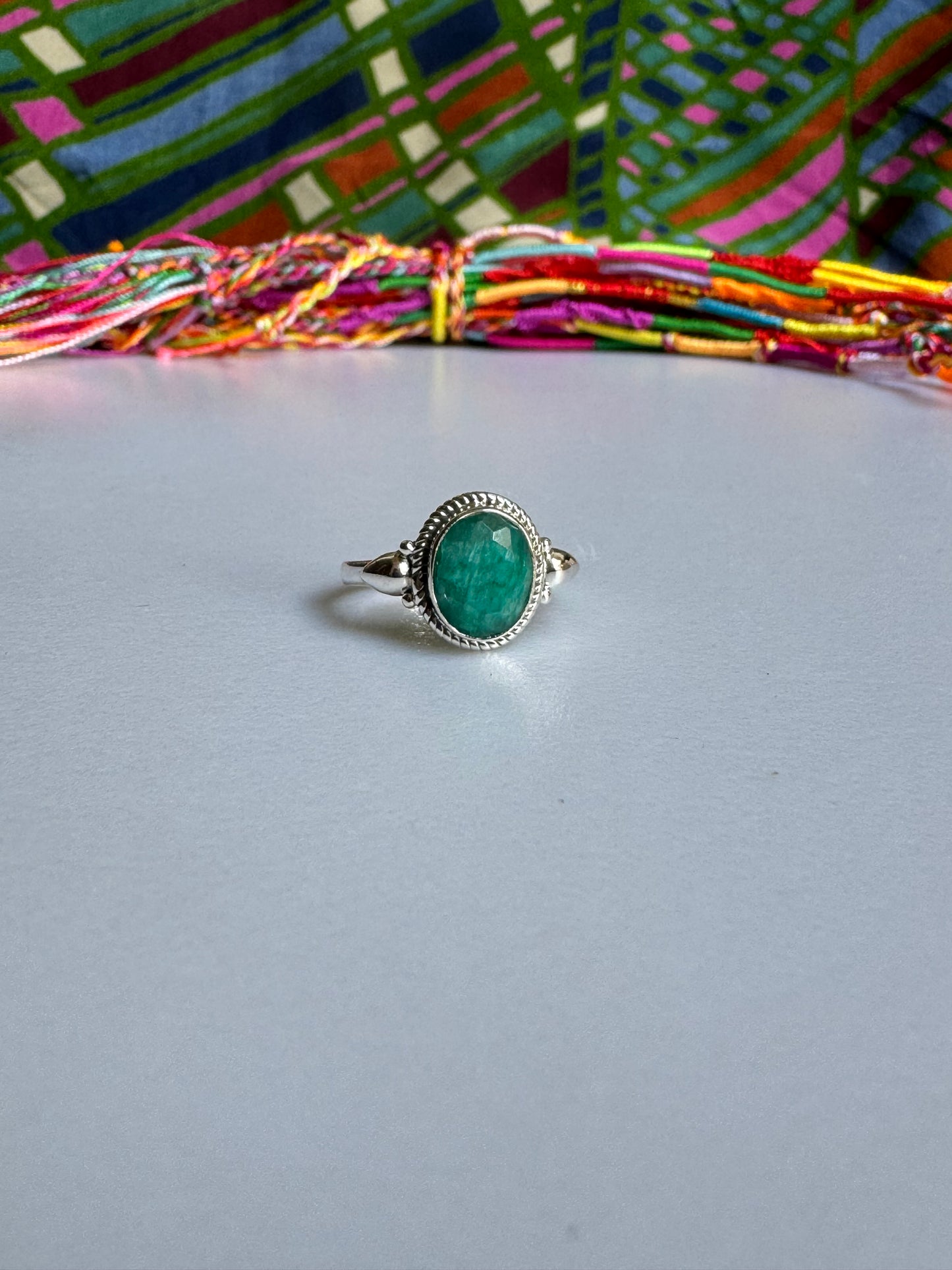 Ring silver925 emerald root E79