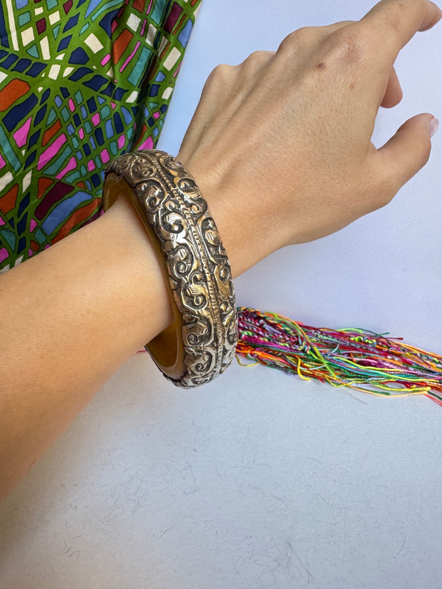 Bracciale bangle argentato
