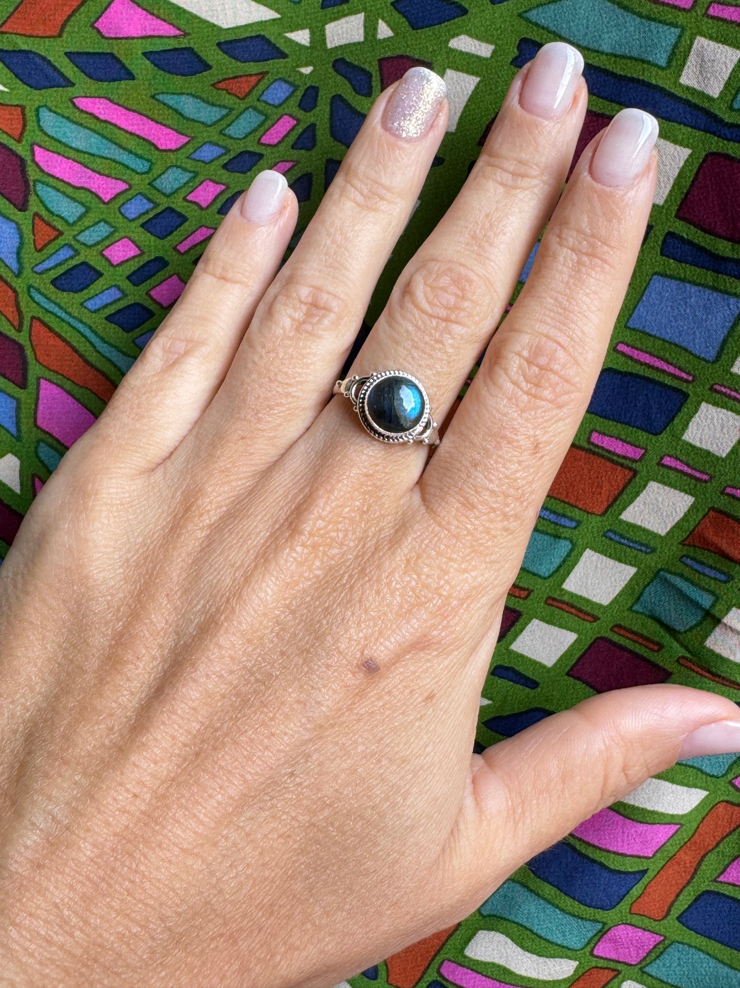 Labradorite Silver Ring Z15