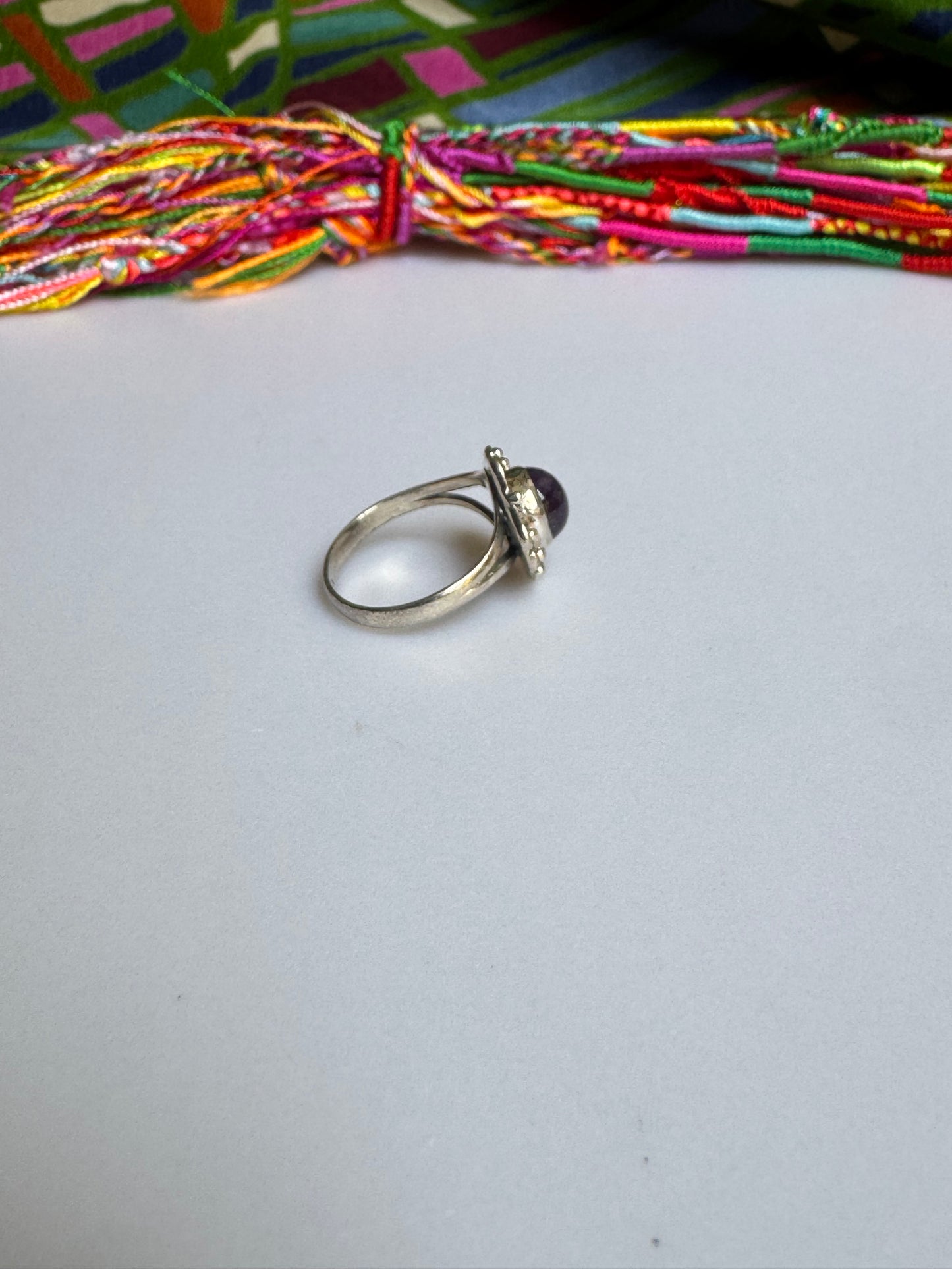 925 silver amethyst ring size 15 - 2A