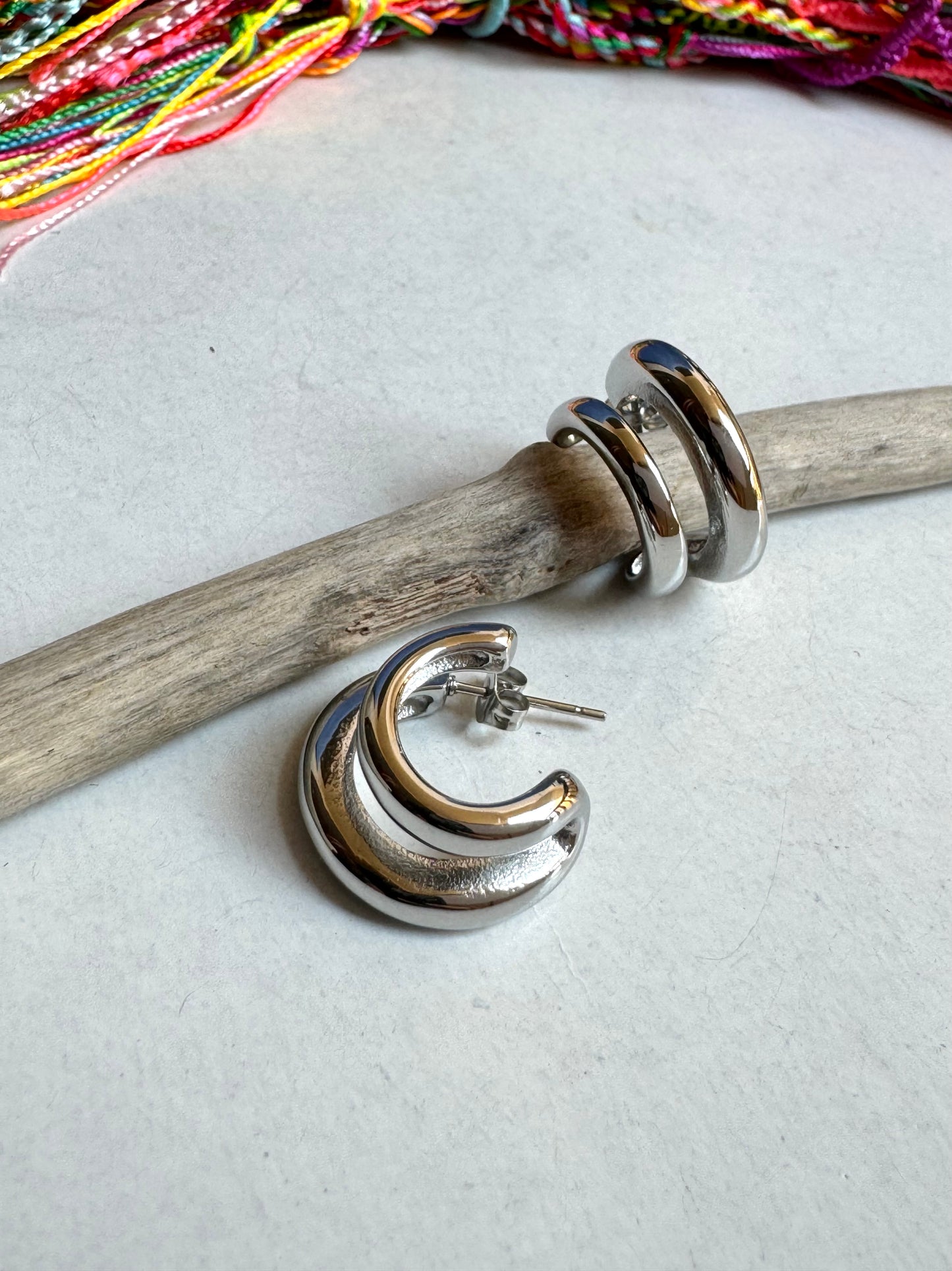 Steel earrings