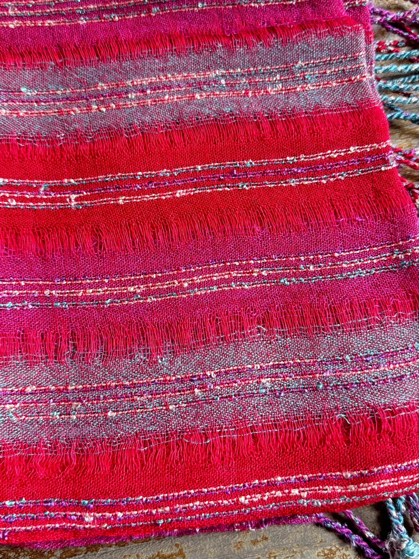 Pashmina scarf stole India fuchsia