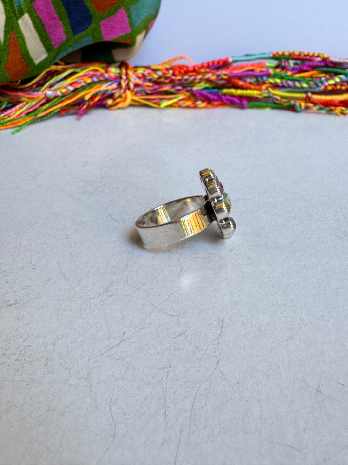Anello argento 925 tormalina misura 17/18 - TA55