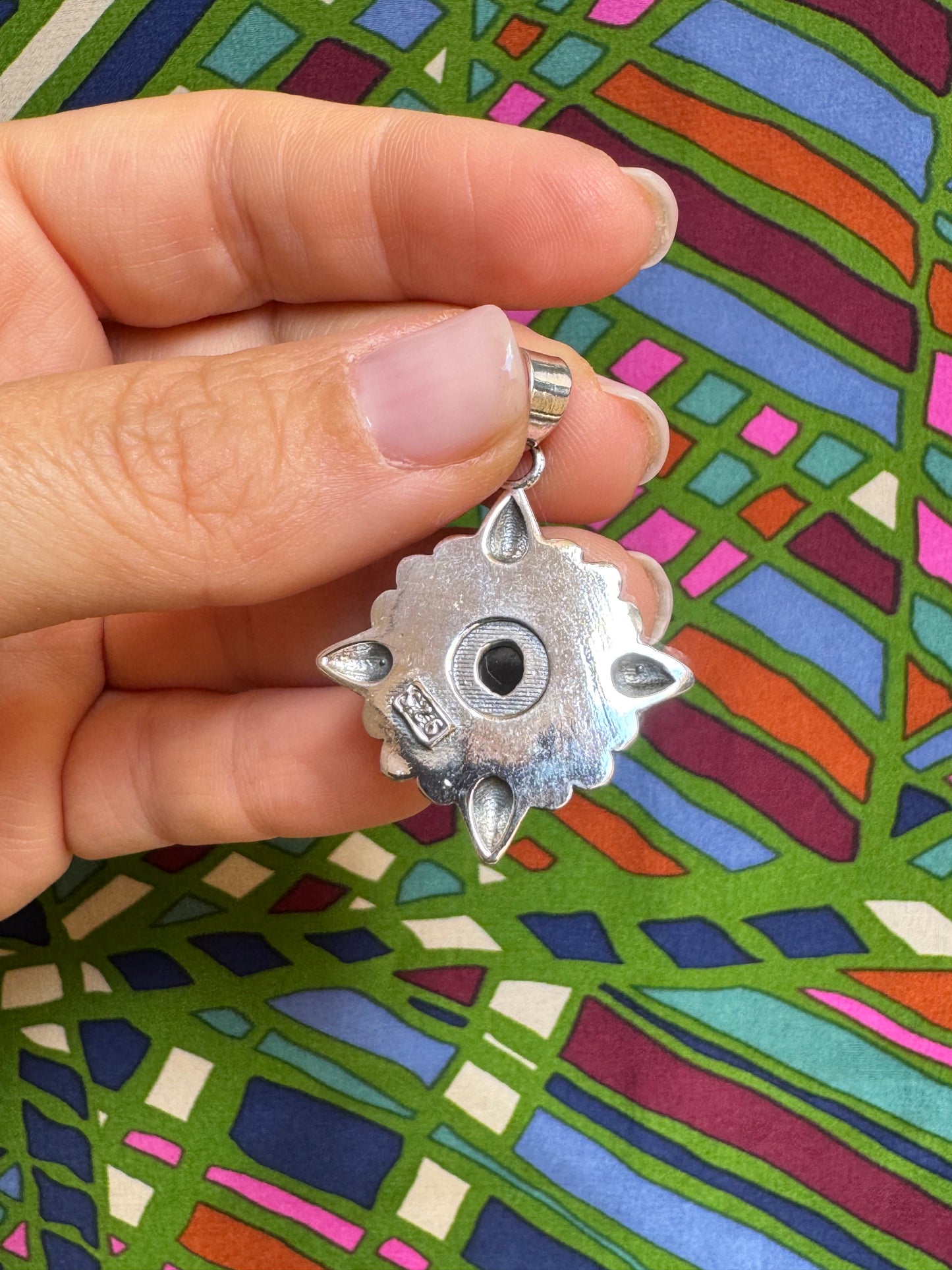 925 silver pendant with black onyx F1