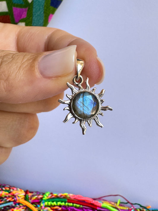 Ciondolo pendente argento 925 labradorite 34K