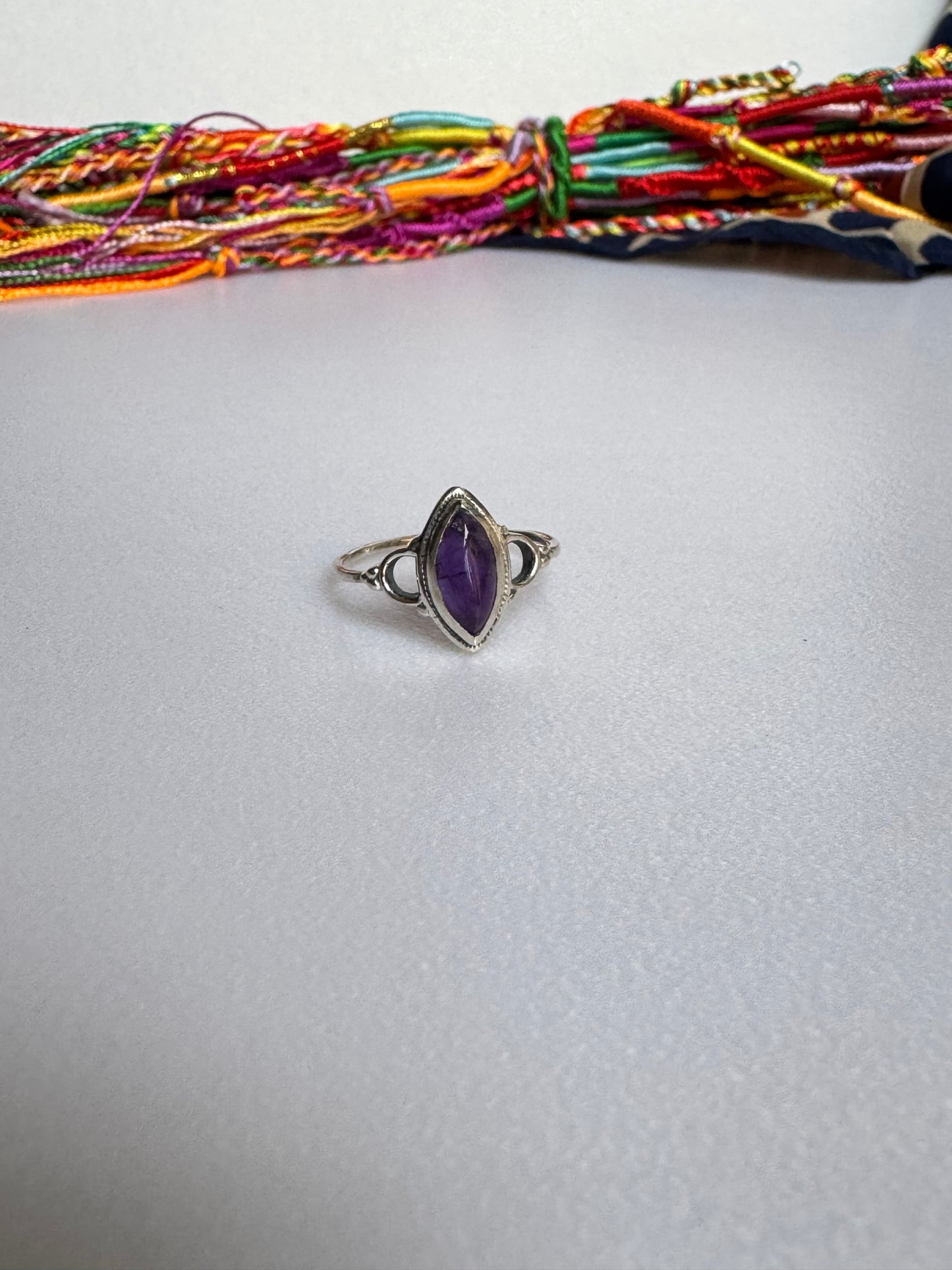 Anello argento 925 ametista misura 14 - 2AME