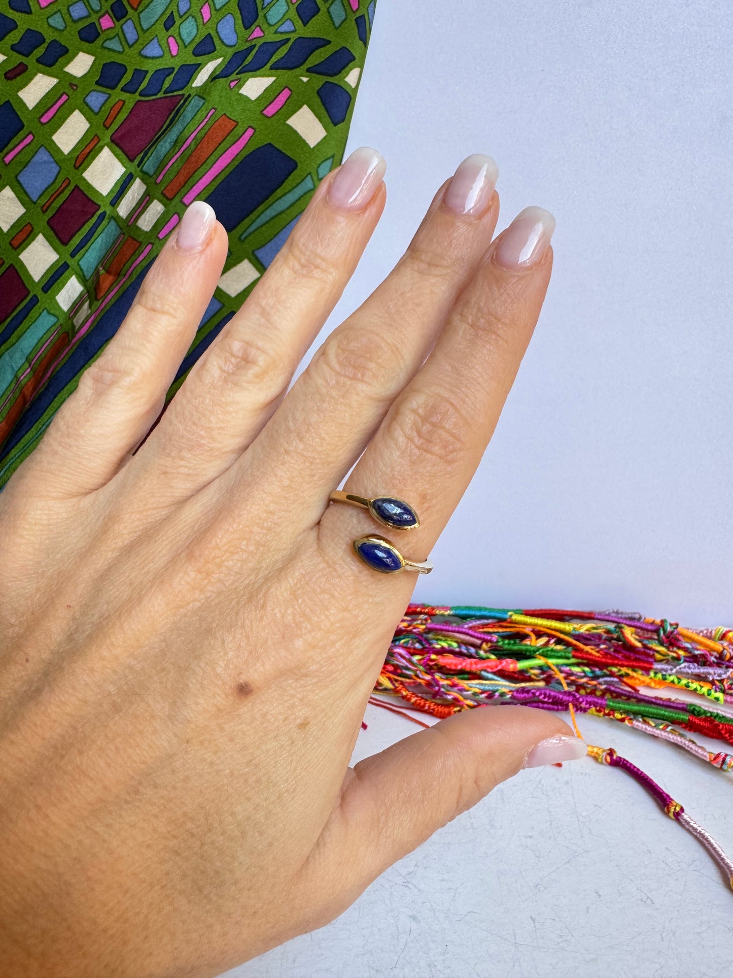 Anello boho dorato lapis