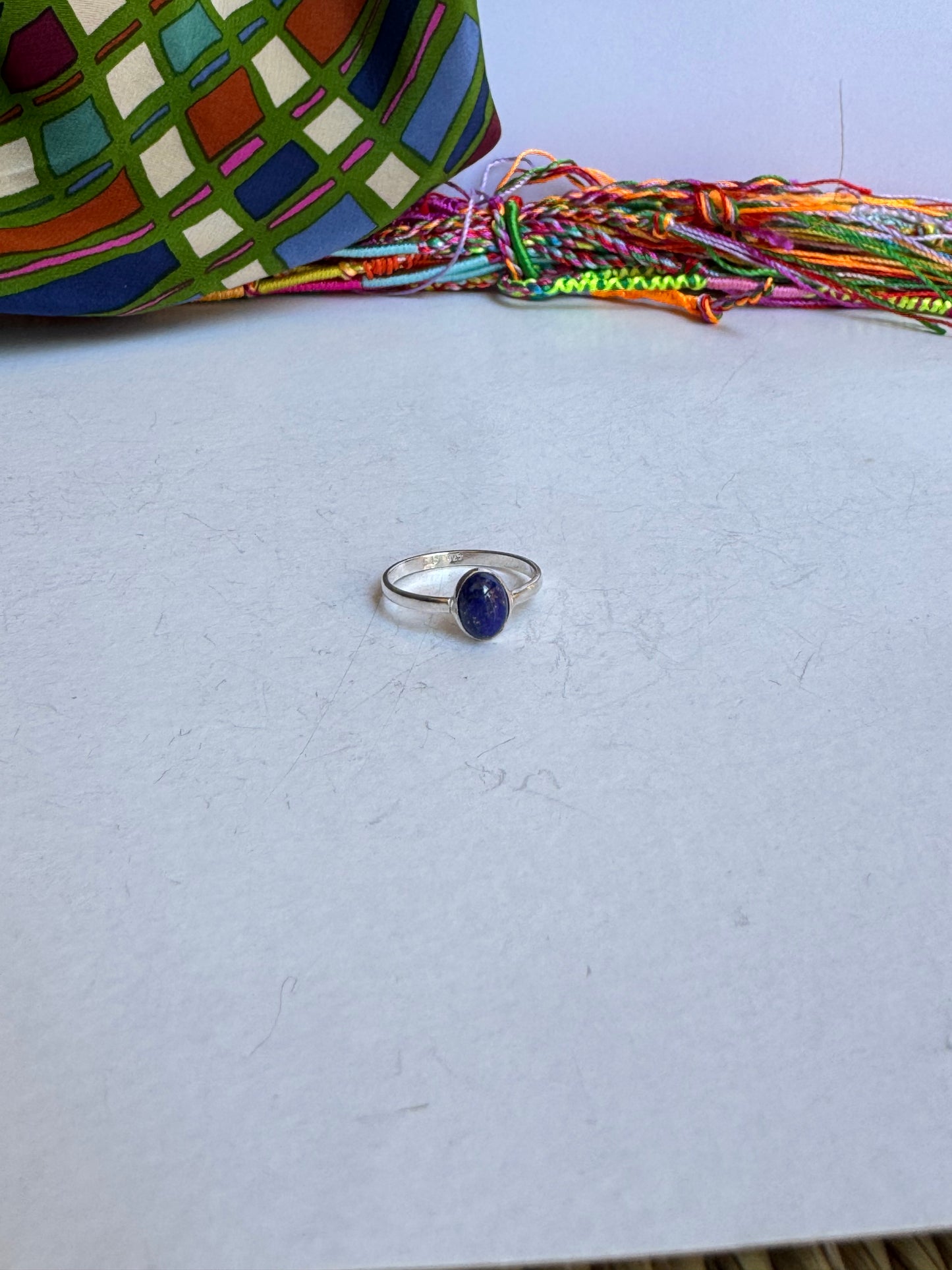 Anello argento925 lapislazzuli misura 16 - 21WE