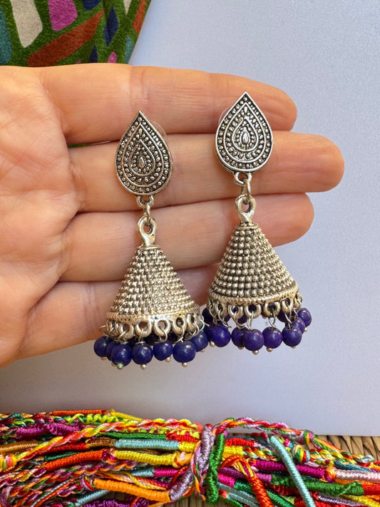 Orecchini campanella India blu