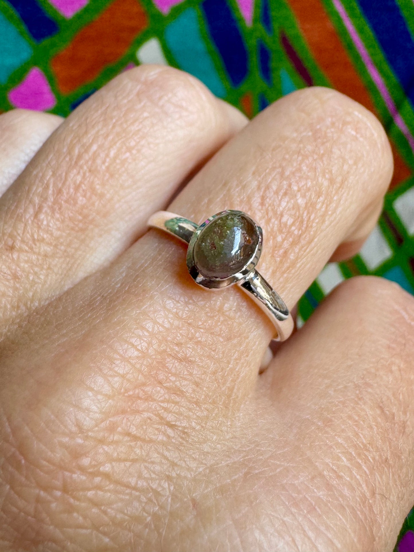 925 silver tourmaline ring size 18 - TA41
