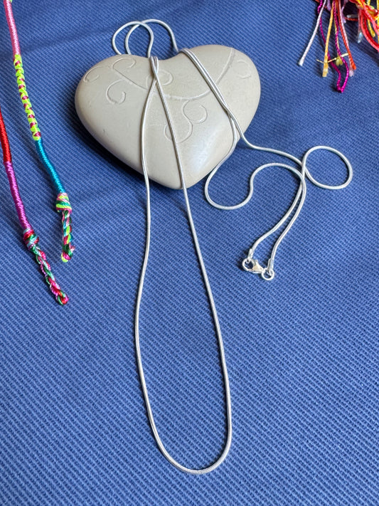 Snake necklace 925 silver cm 77 -C3