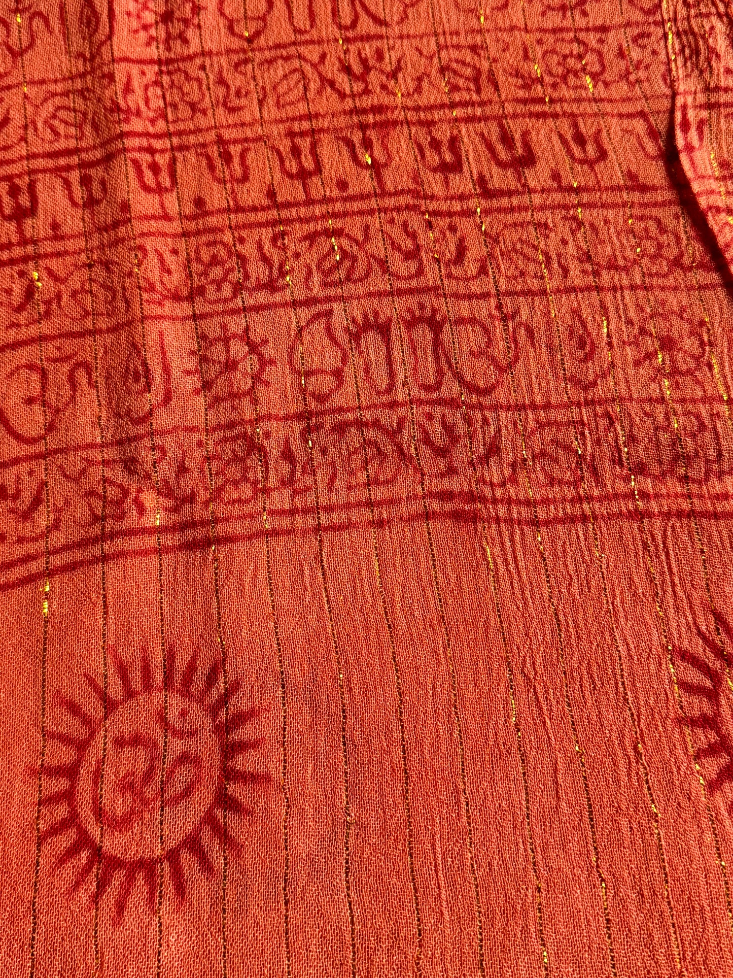 Pashmina scarf India orange ohm