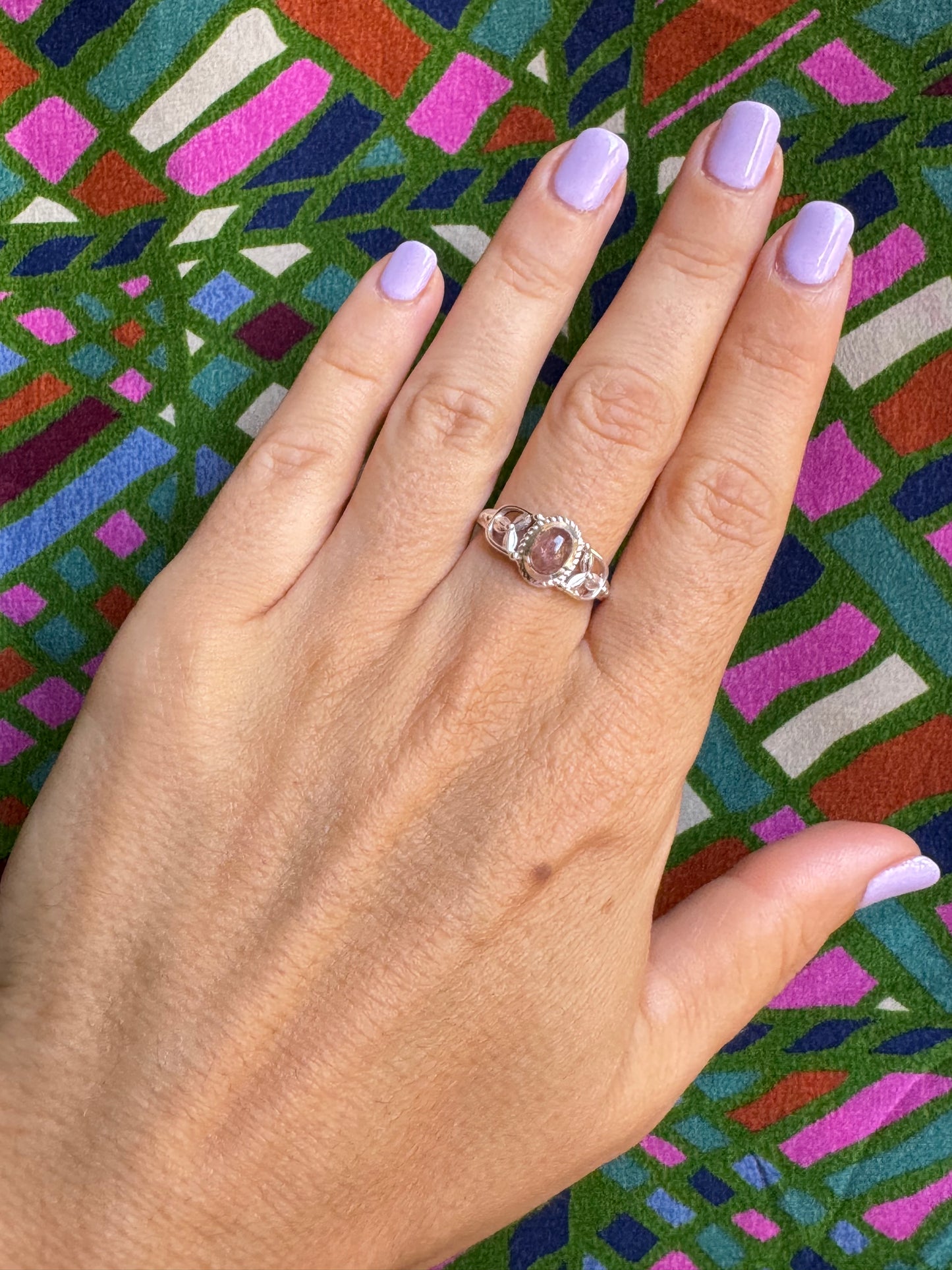 925 Silber Turmalin Ring Größe 19 - TA27