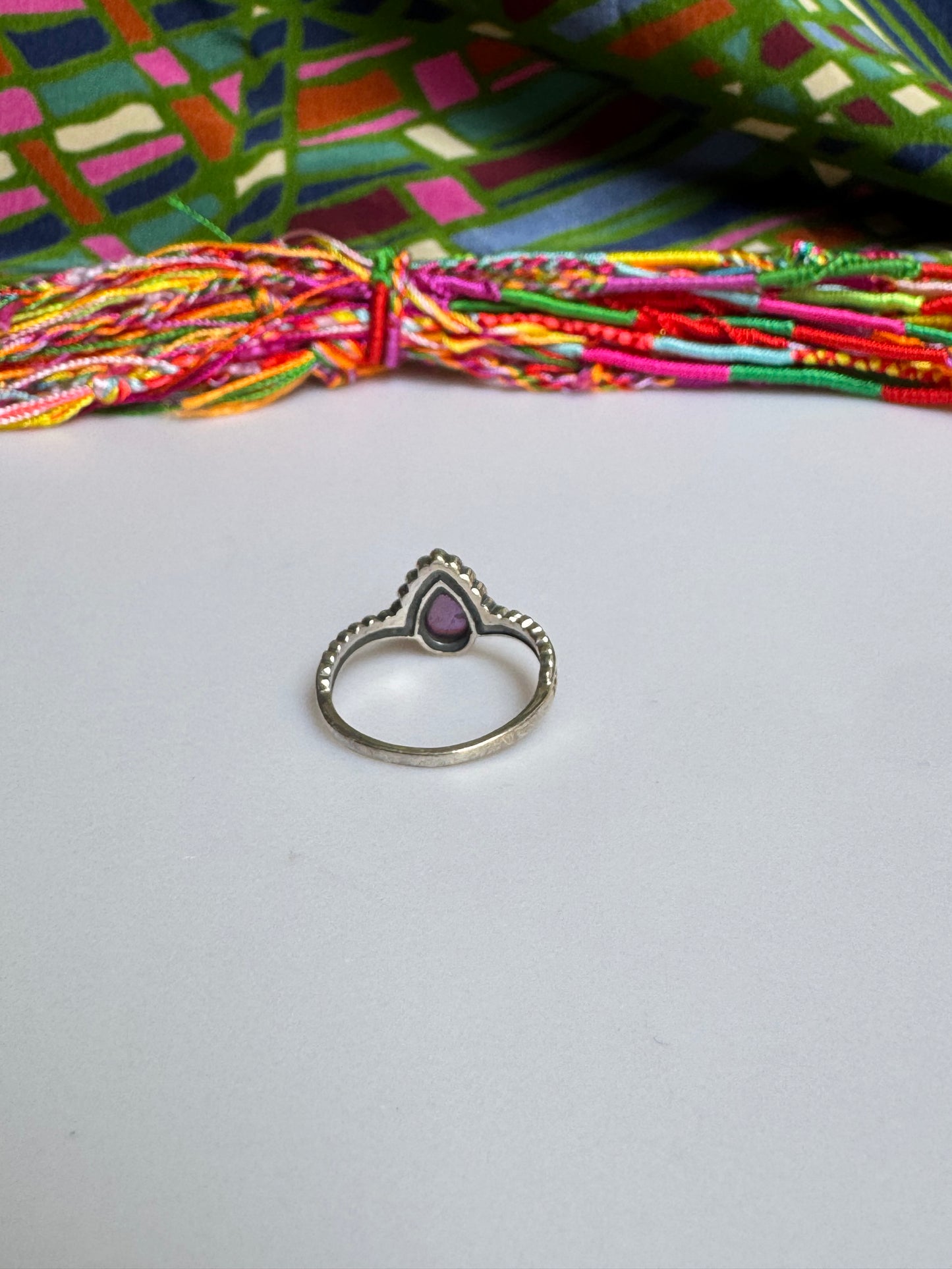 925 silver amethyst ring size 24/25 - 4A